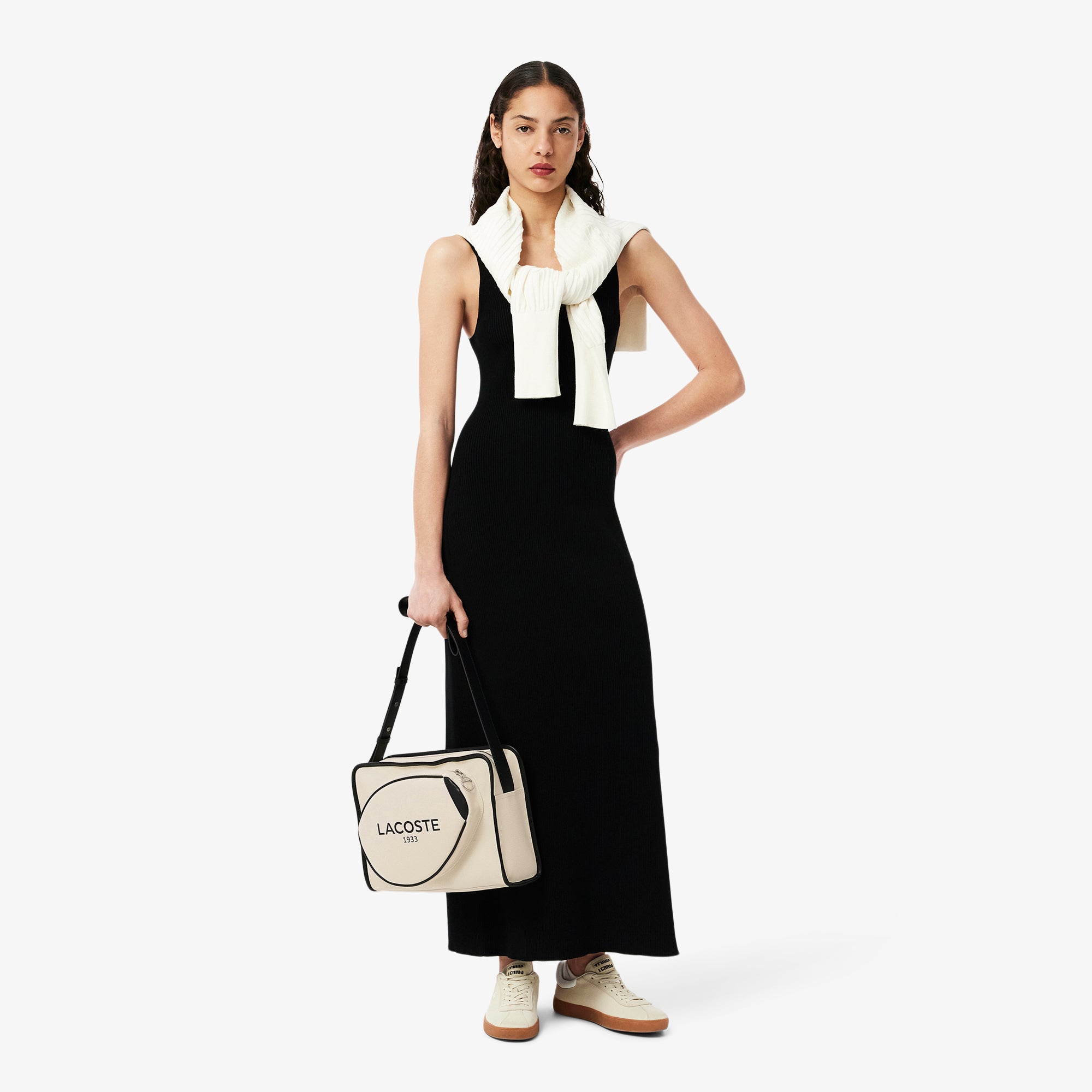 LACOSTE Heritage Canvas Unisex Shoulder Bag
