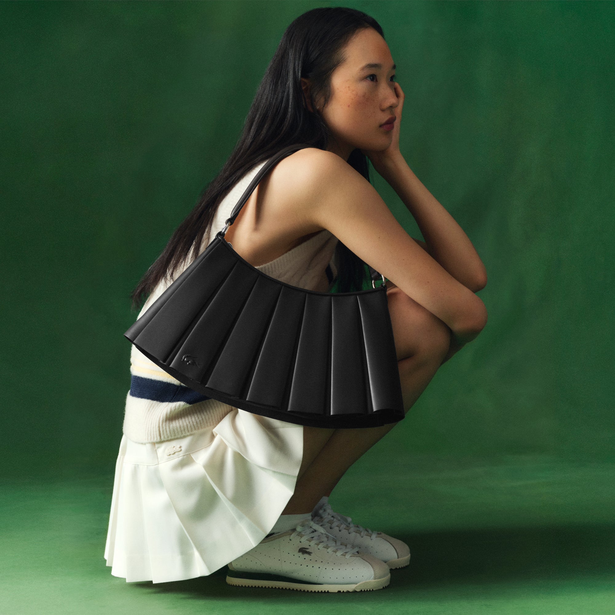 LACOSTE Medium Runway Lenglen Leather Bag Unisex