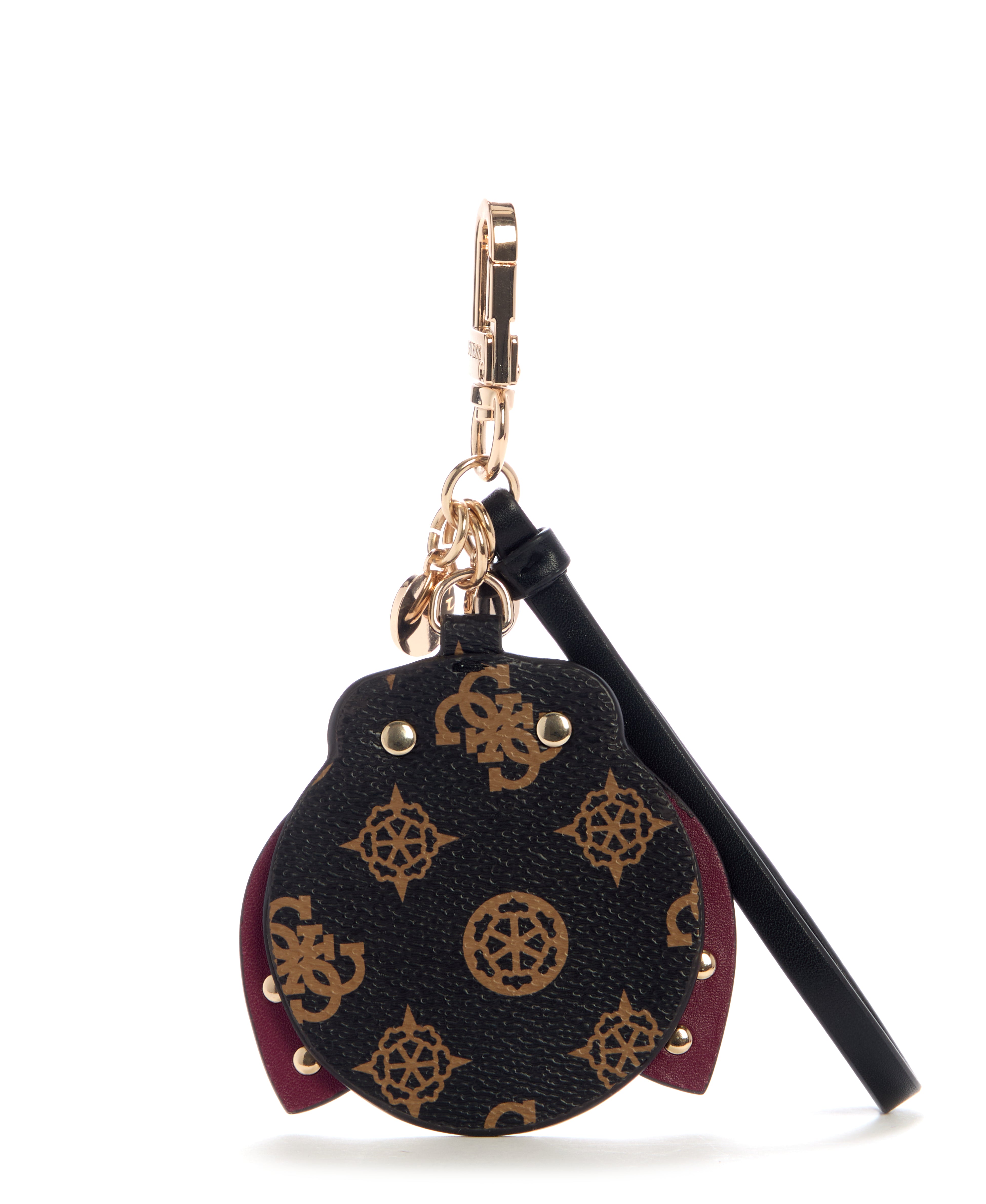GUESS Logo Lady Bug Animal Charm Keychain