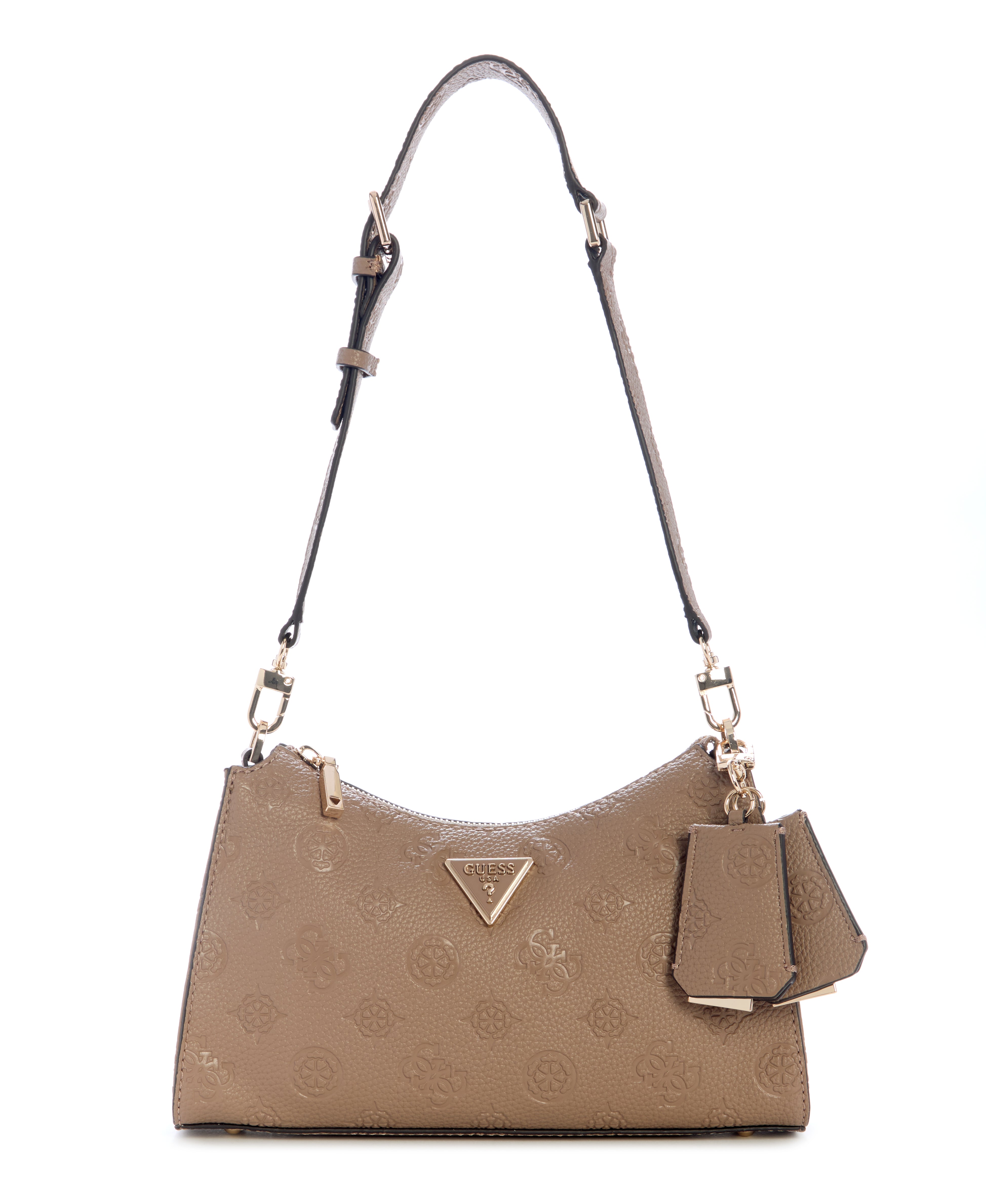 GUESS Cresidia II Top Zip Shoulder Bag Black