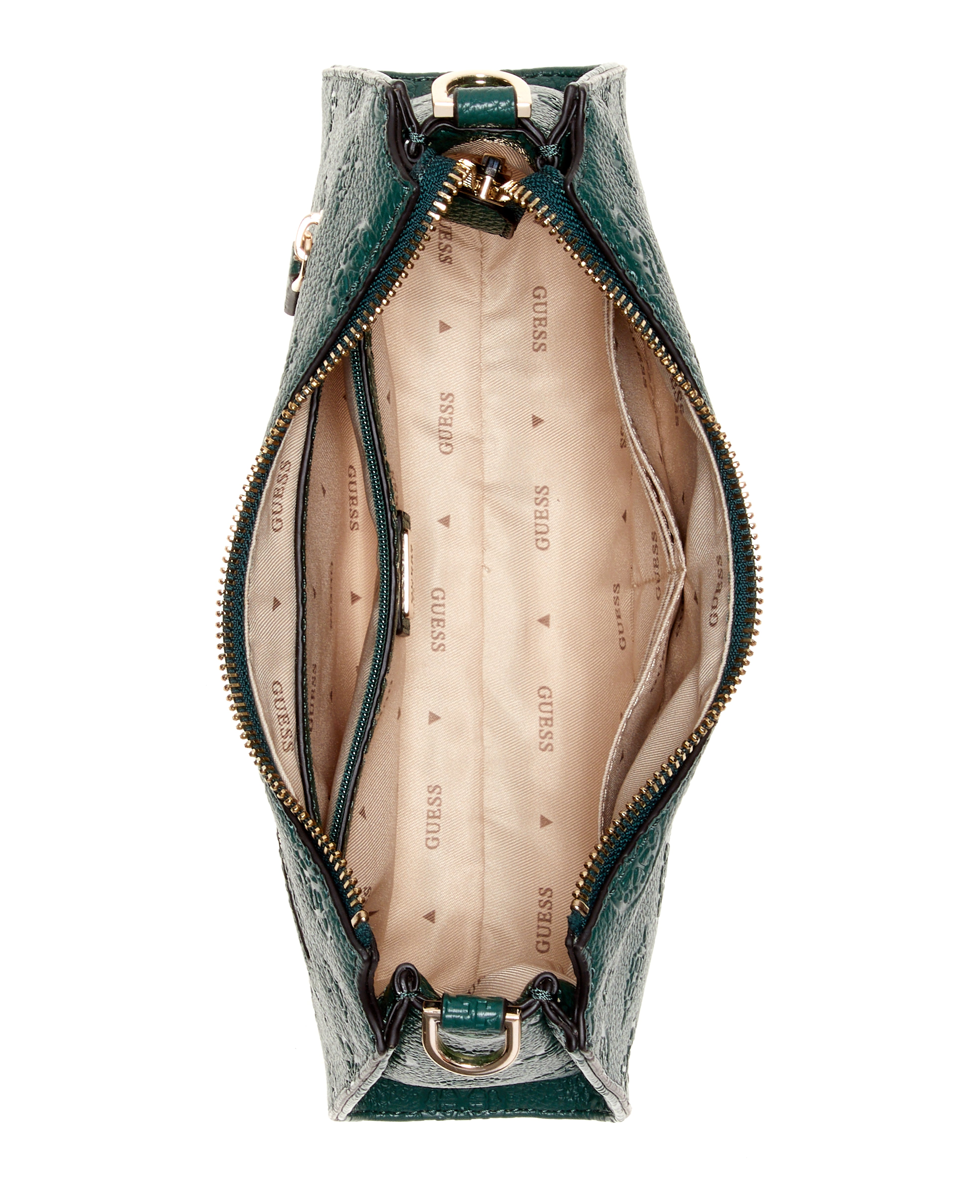 GUESS Cresidia II Top Zip Shoulder Bag Black