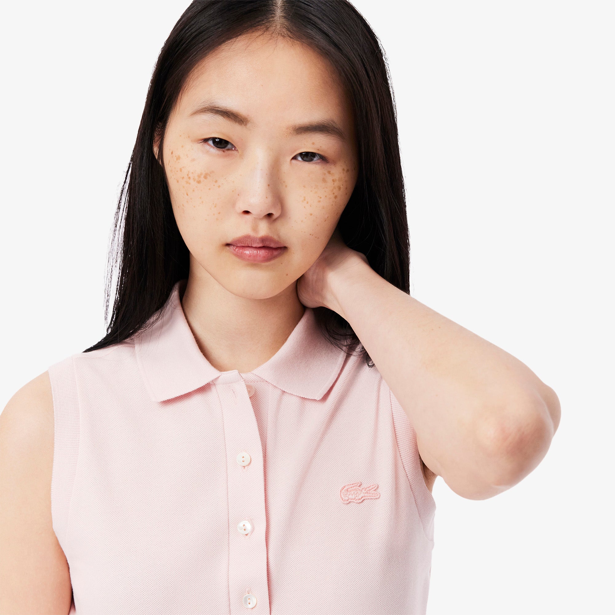 LACOSTE Women's Slim Fit L.12.D Sleeveless Stretch Polo Shirt