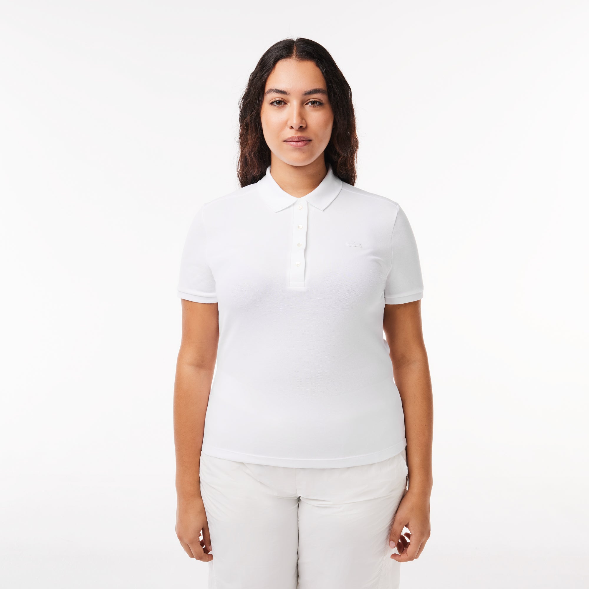 Lacoste Women's Slim fit Stretch Cotton Piqué Polo Shirt - Lacoste Apparel THE MIX