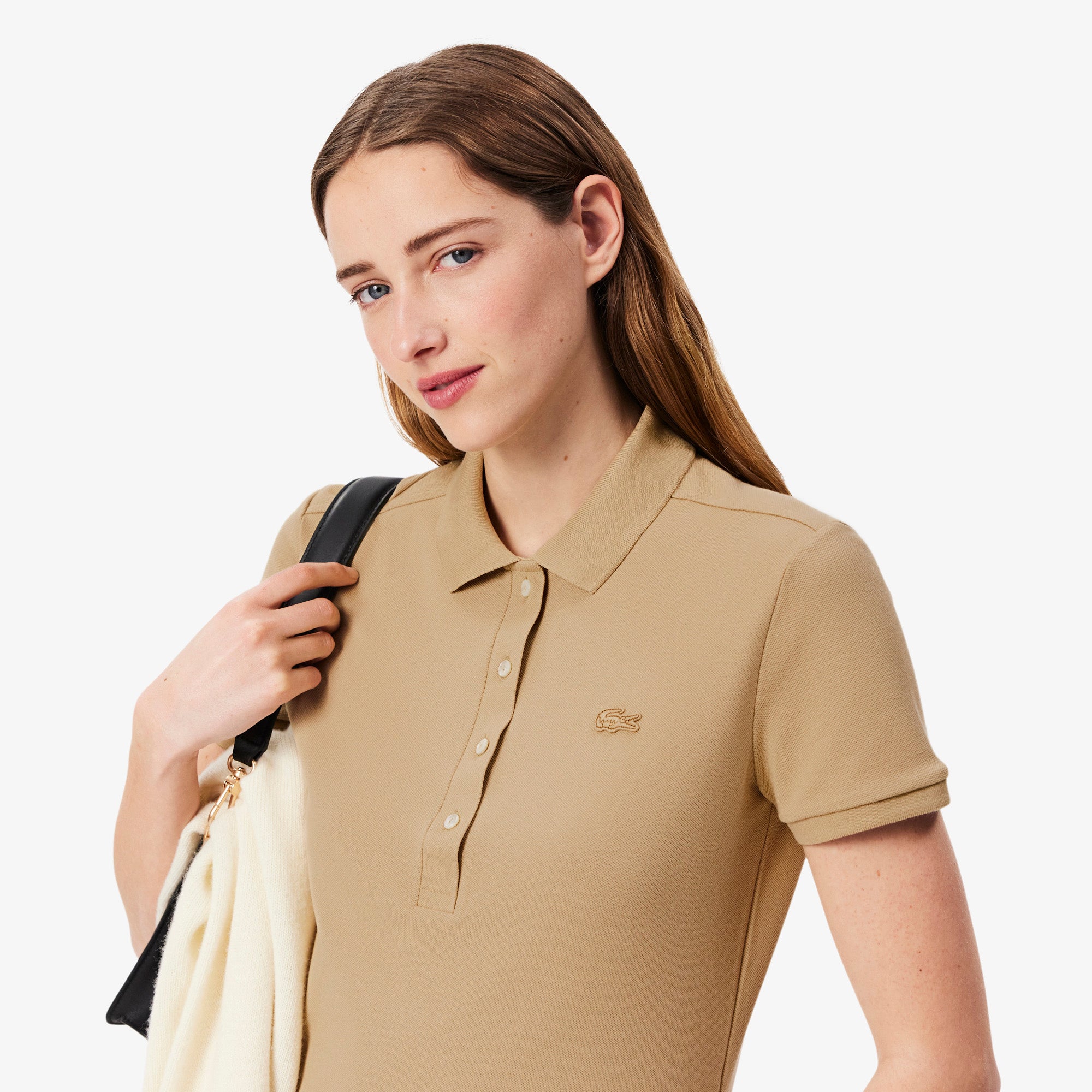 LACOSTE Women's Slim fit Stretch Cotton Piqué Polo Shirt
