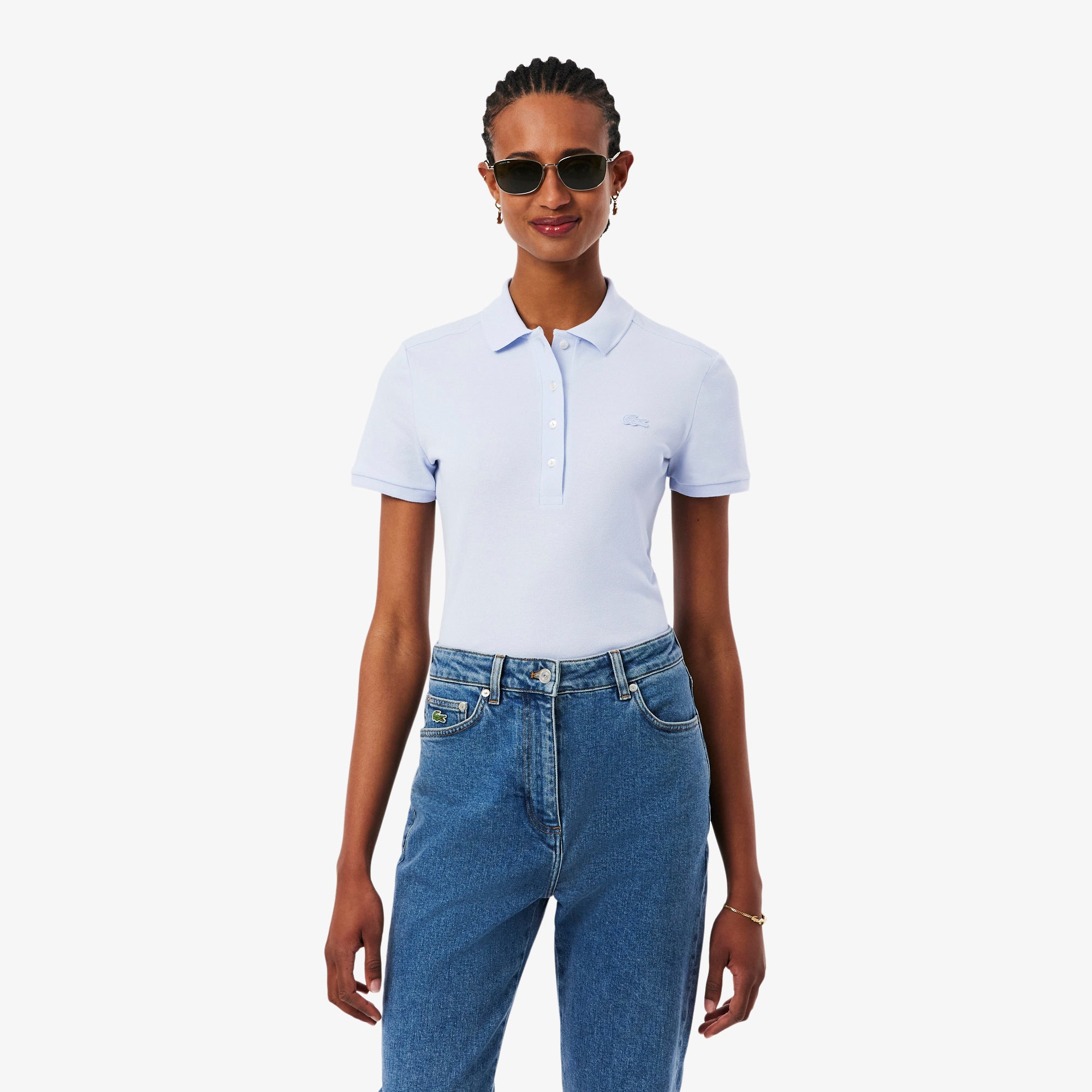 LACOSTE Women's Slim fit Stretch Cotton Piqué Polo Shirt