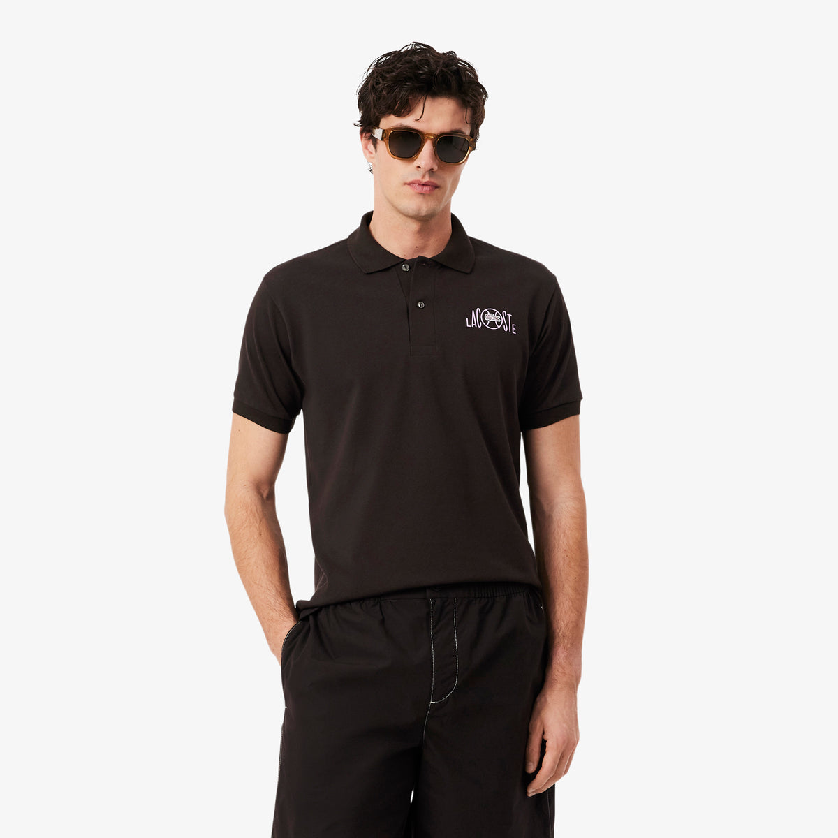 LACOSTE Classic Fit Graphic Branding Polo Shirt
