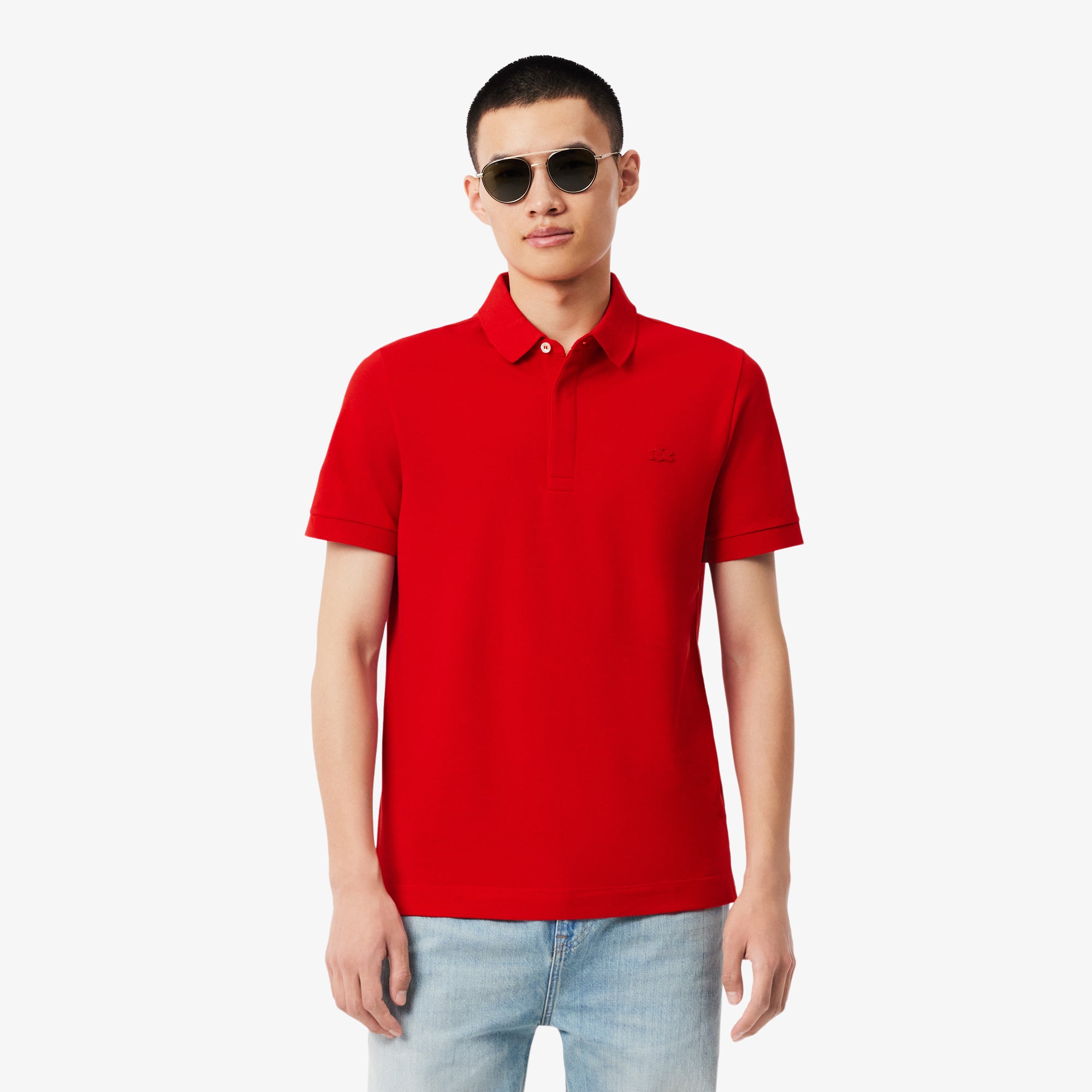 LACOSTE Regular Fit Paris Stretch Piqué Polo Shirt