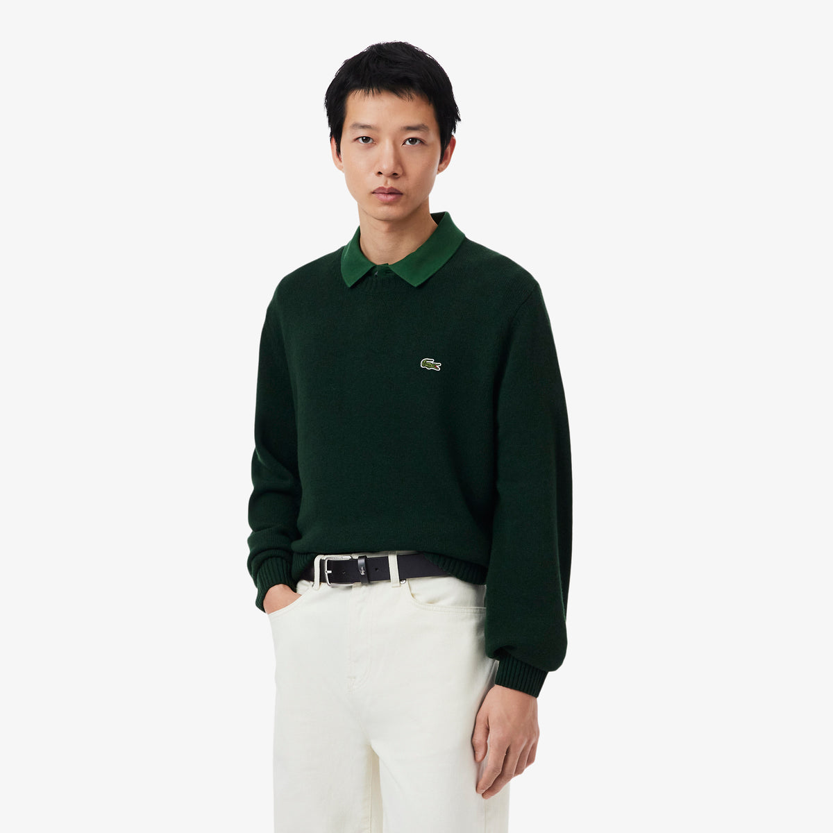 LACOSTE Smooth Leather Belt Men