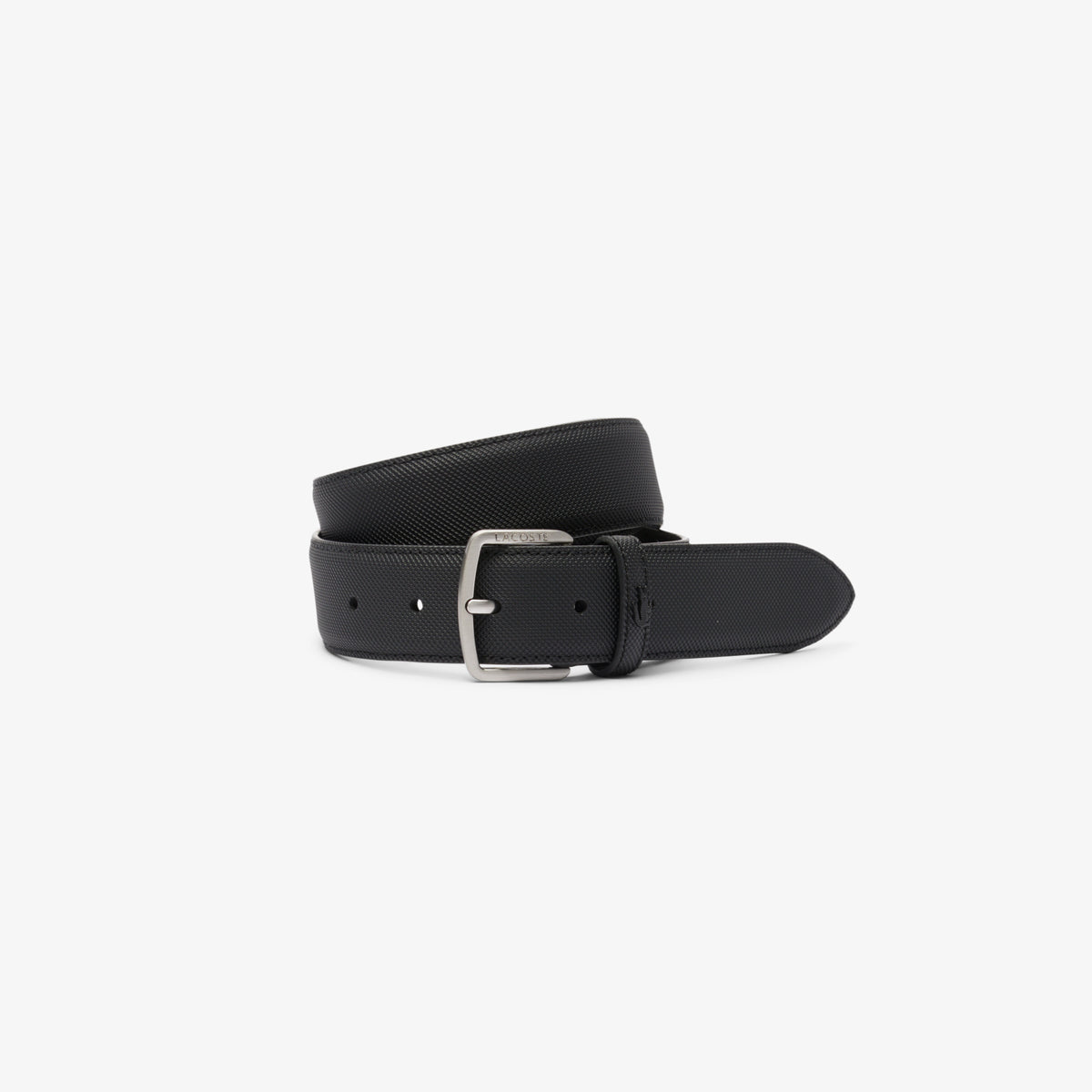 LACOSTE Grained Leather Belt Men