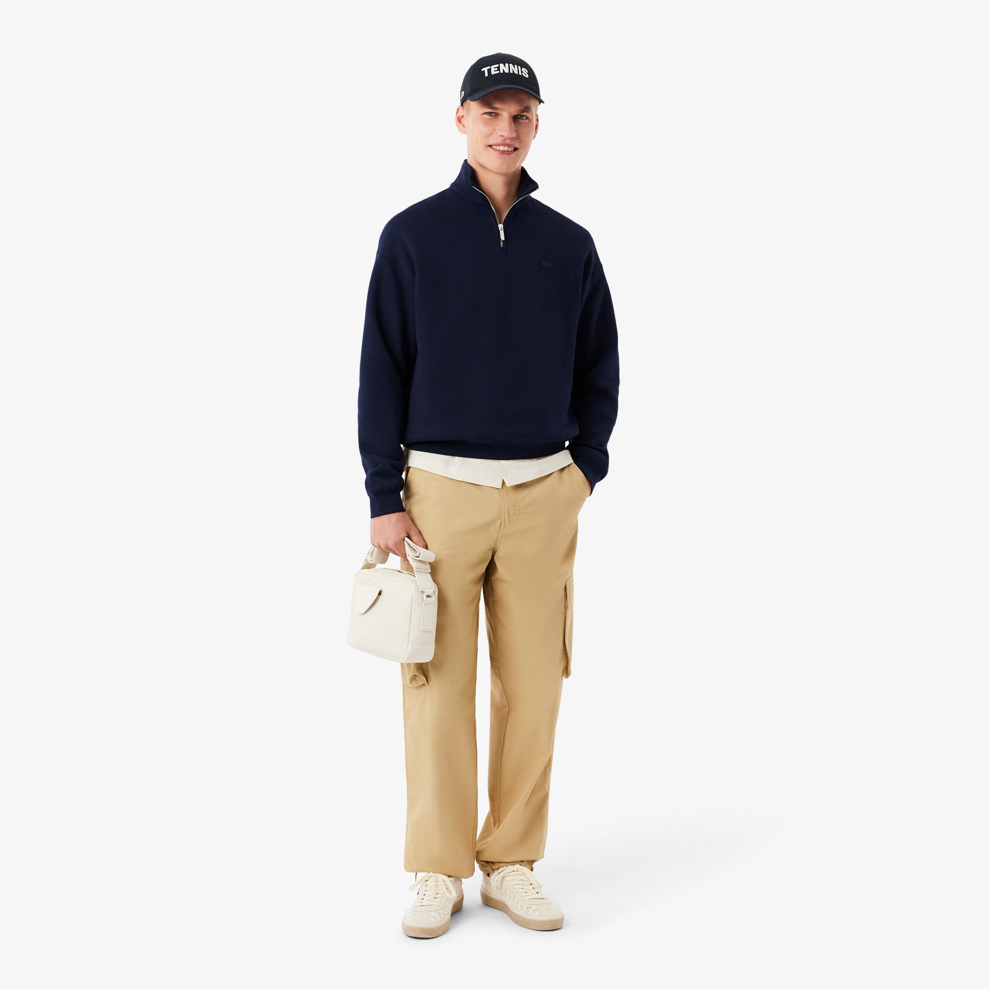 LACOSTE Embroidered Cotton Twill Cap Unisex