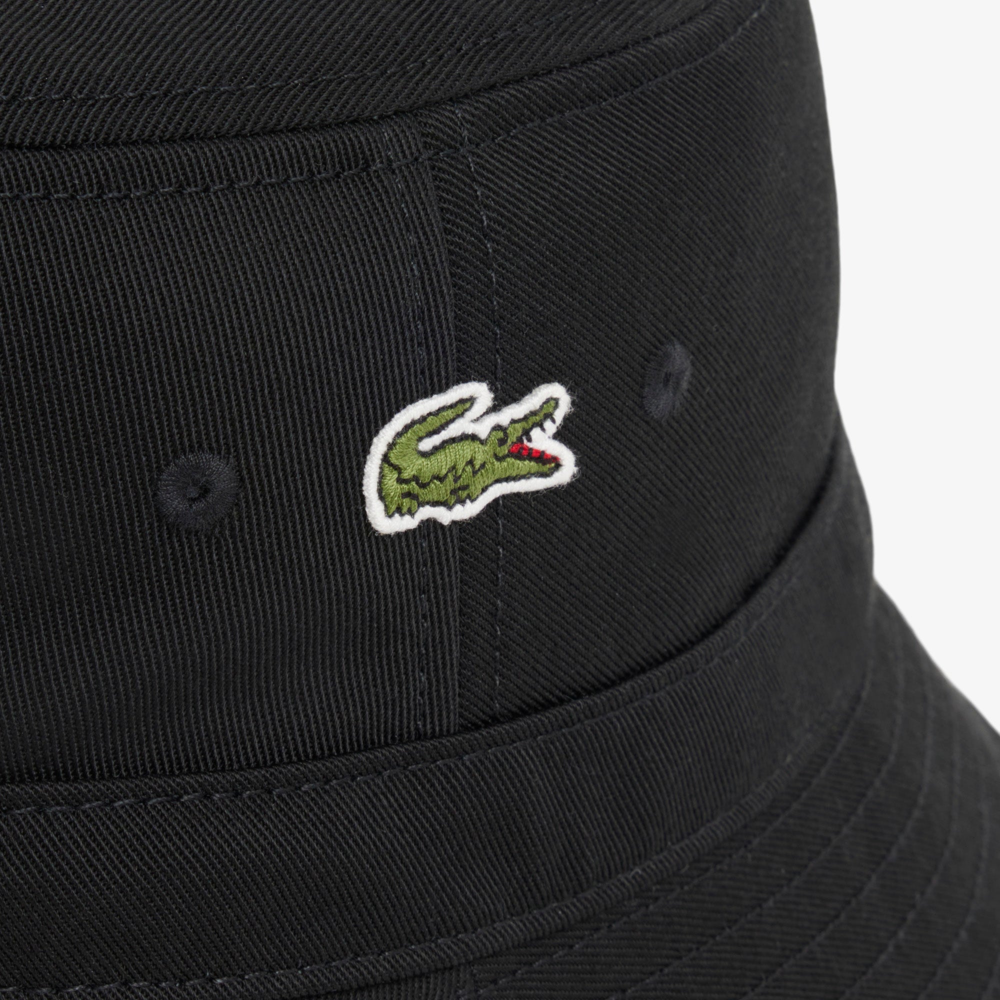 LACOSTE Lined Cotton Twill Bucket Hat