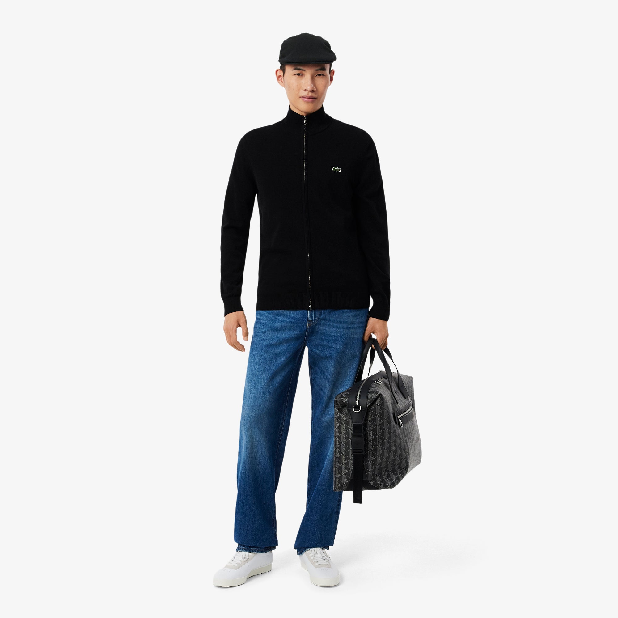 LACOSTE Embroidered Crocodile Petit Piqué Beret