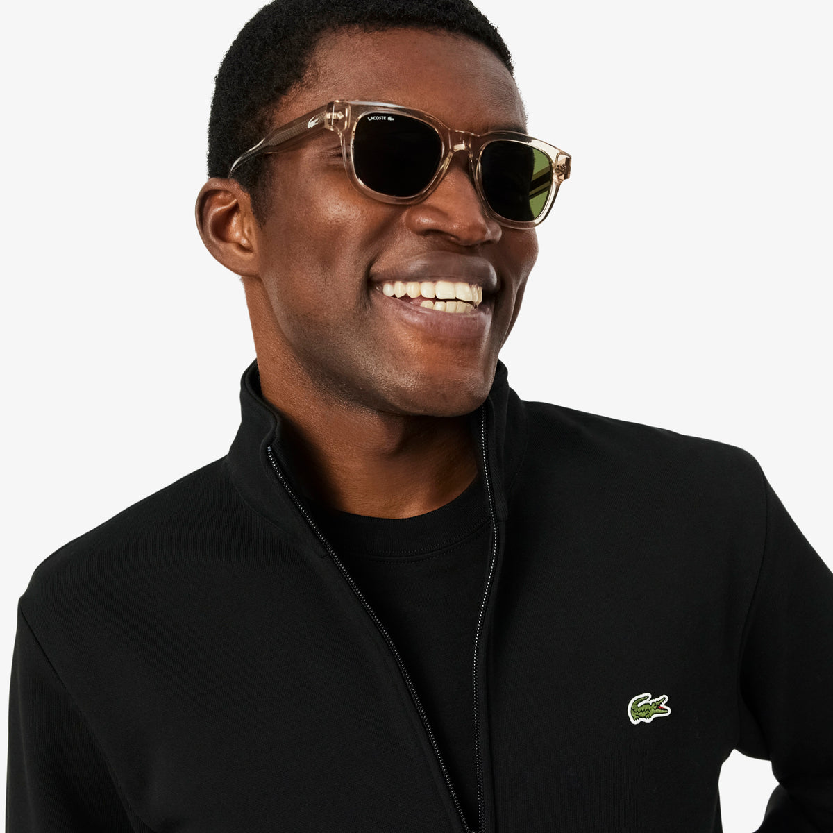 LACOSTE Zipped Fleece Sweatshirt Men