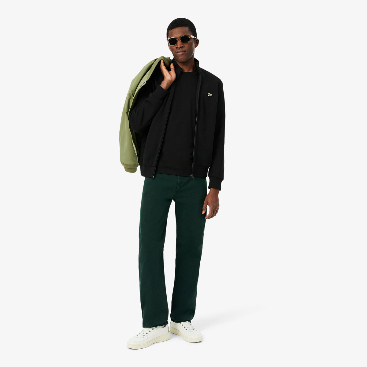 LACOSTE Zipped Fleece Sweatshirt Men
