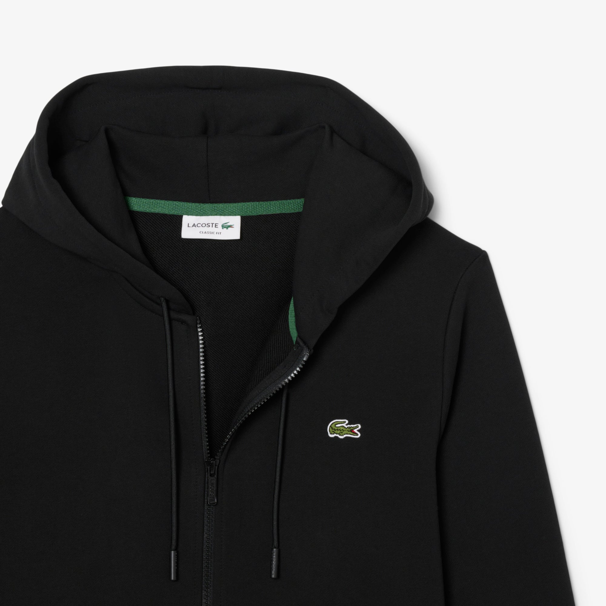 LACOSTE Classic Fit Zipped Fleece Sweatshirt