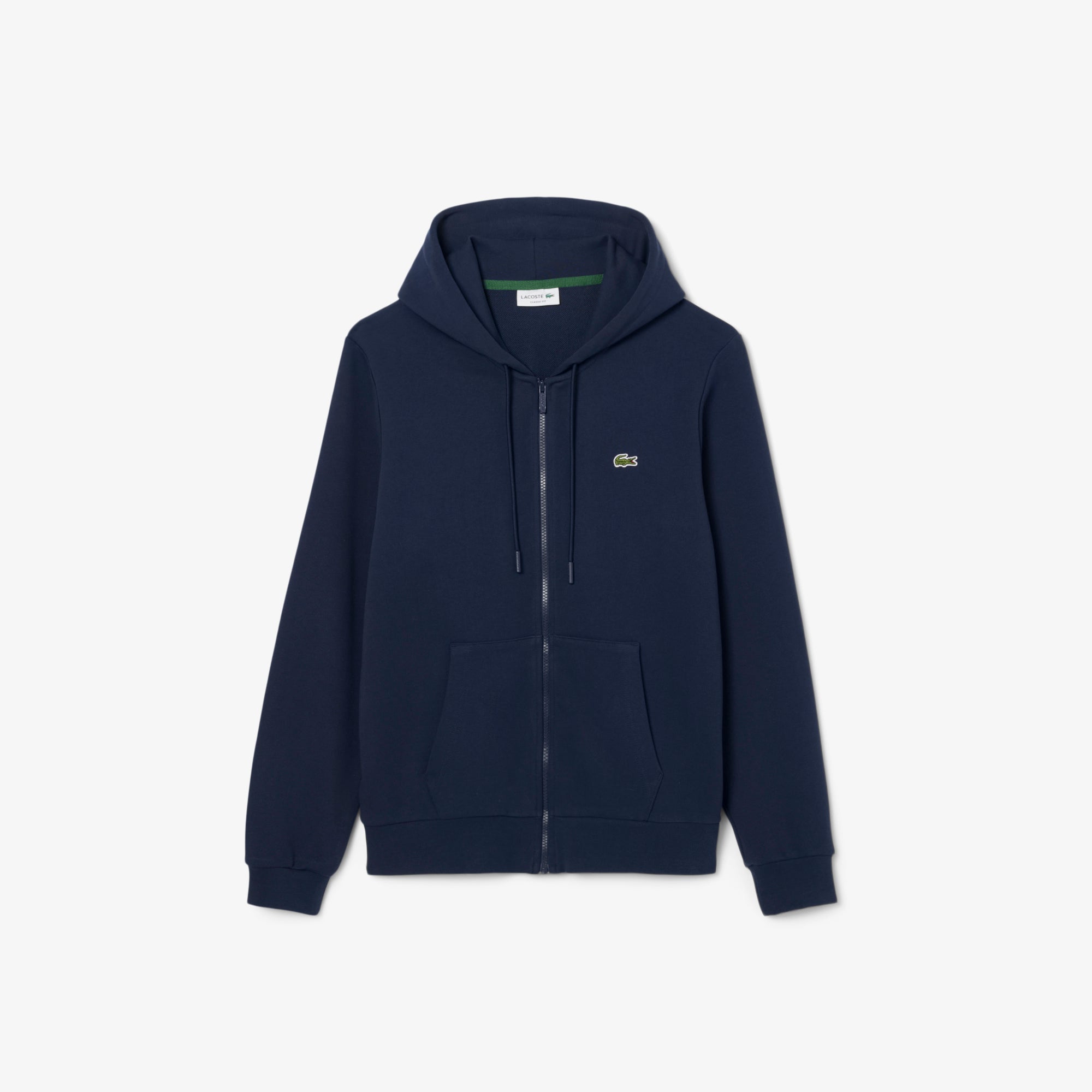 LACOSTE Classic Fit Zipped Fleece Sweatshirt
