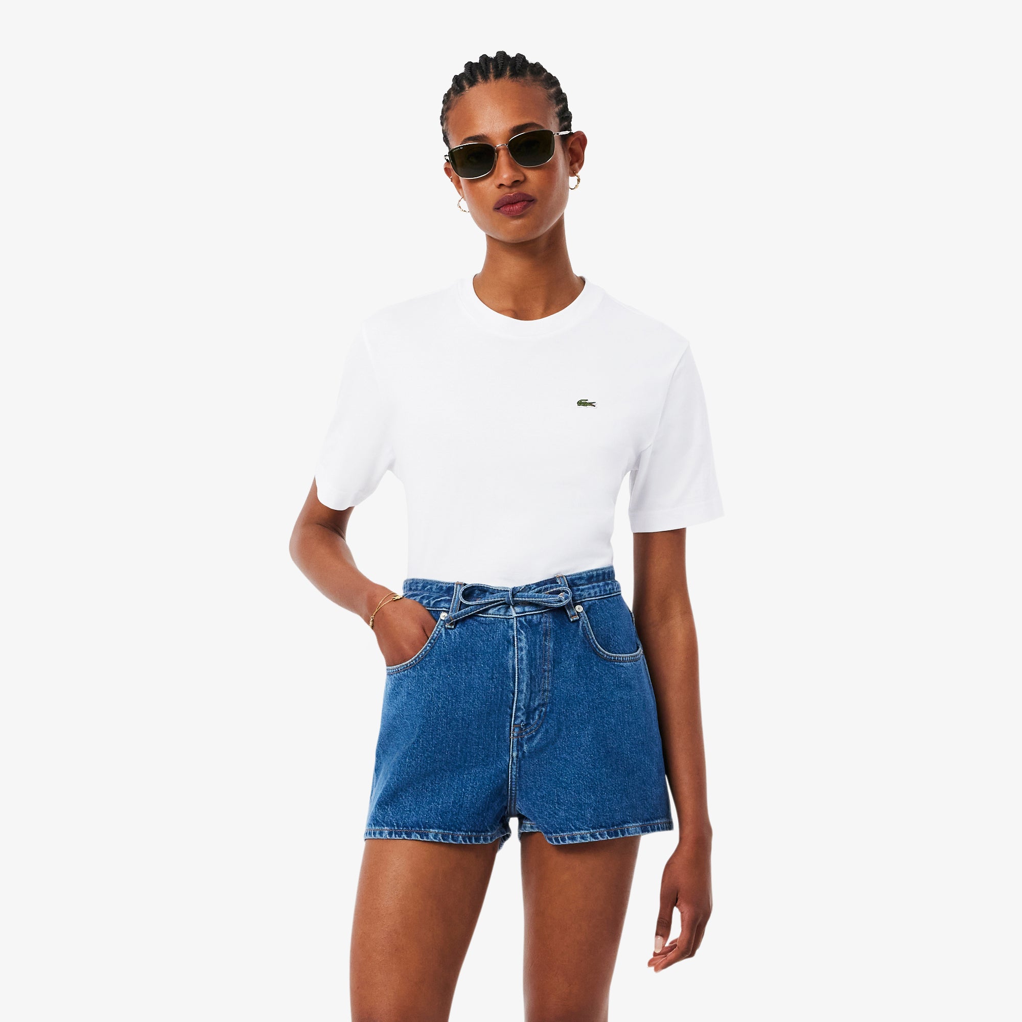 LACOSTE Women's Relaxed Fit Soft Cotton T-shirt