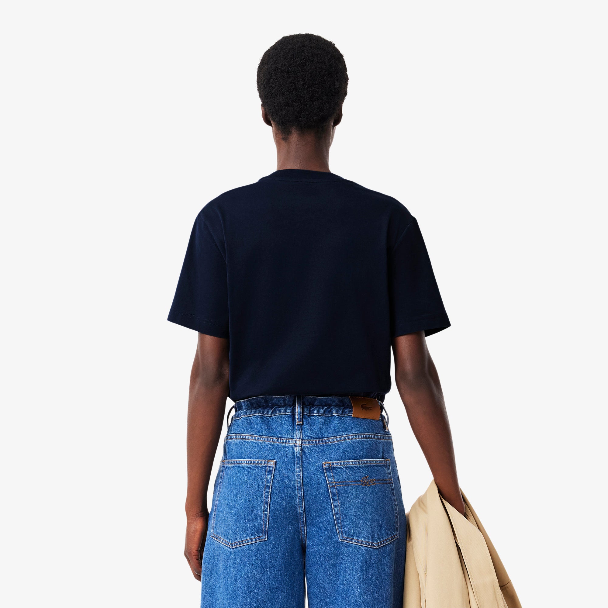LACOSTE Women's Relaxed Fit Soft Cotton T-shirt