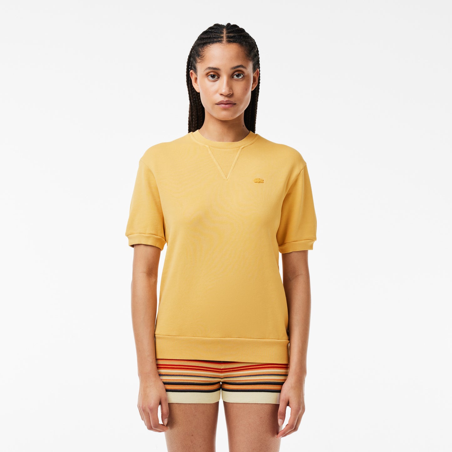 Lacoste Natural Dyed Cotton Fleece T-shirt - Lacoste Apparel THE MIX