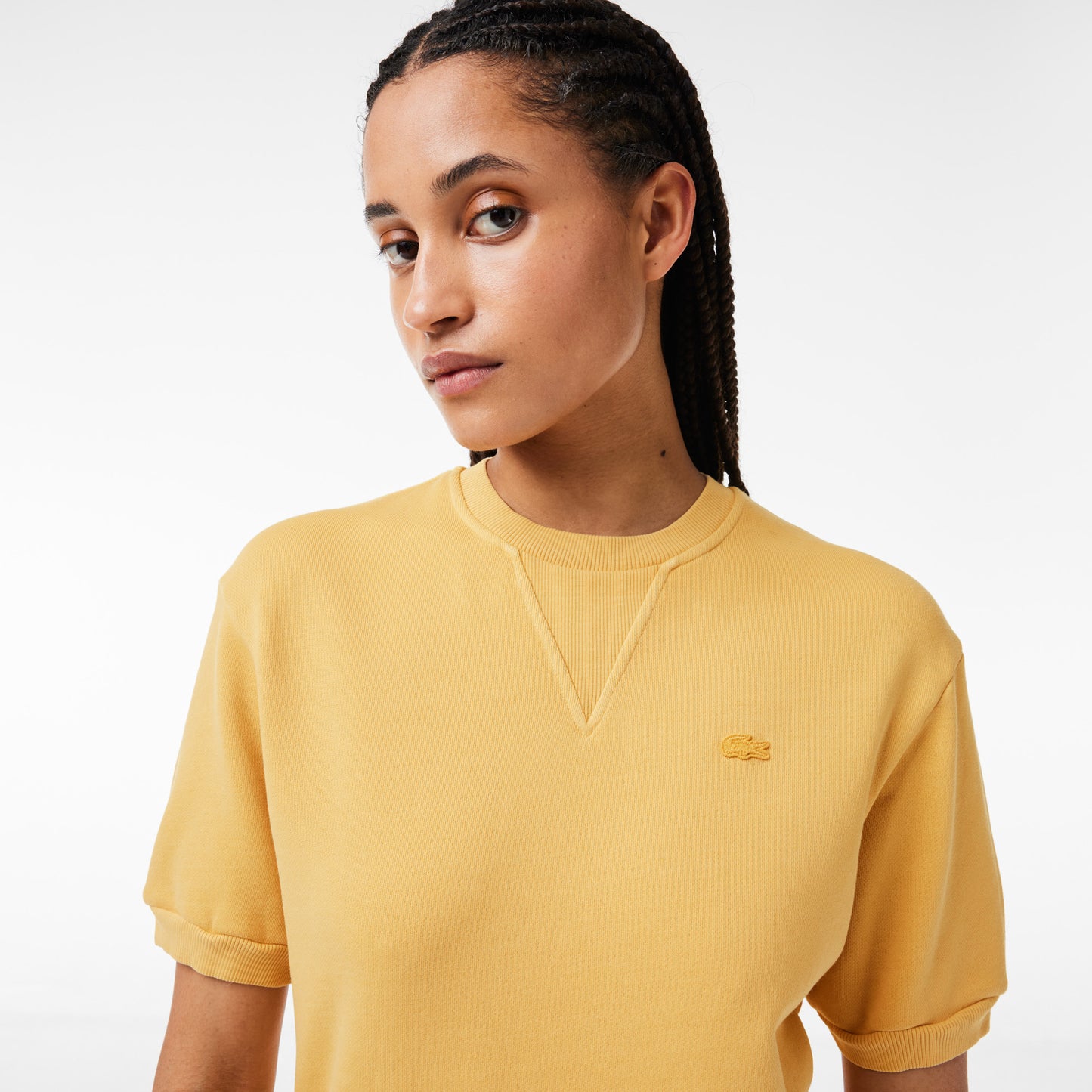 Lacoste Natural Dyed Cotton Fleece T-shirt - Lacoste Apparel THE MIX