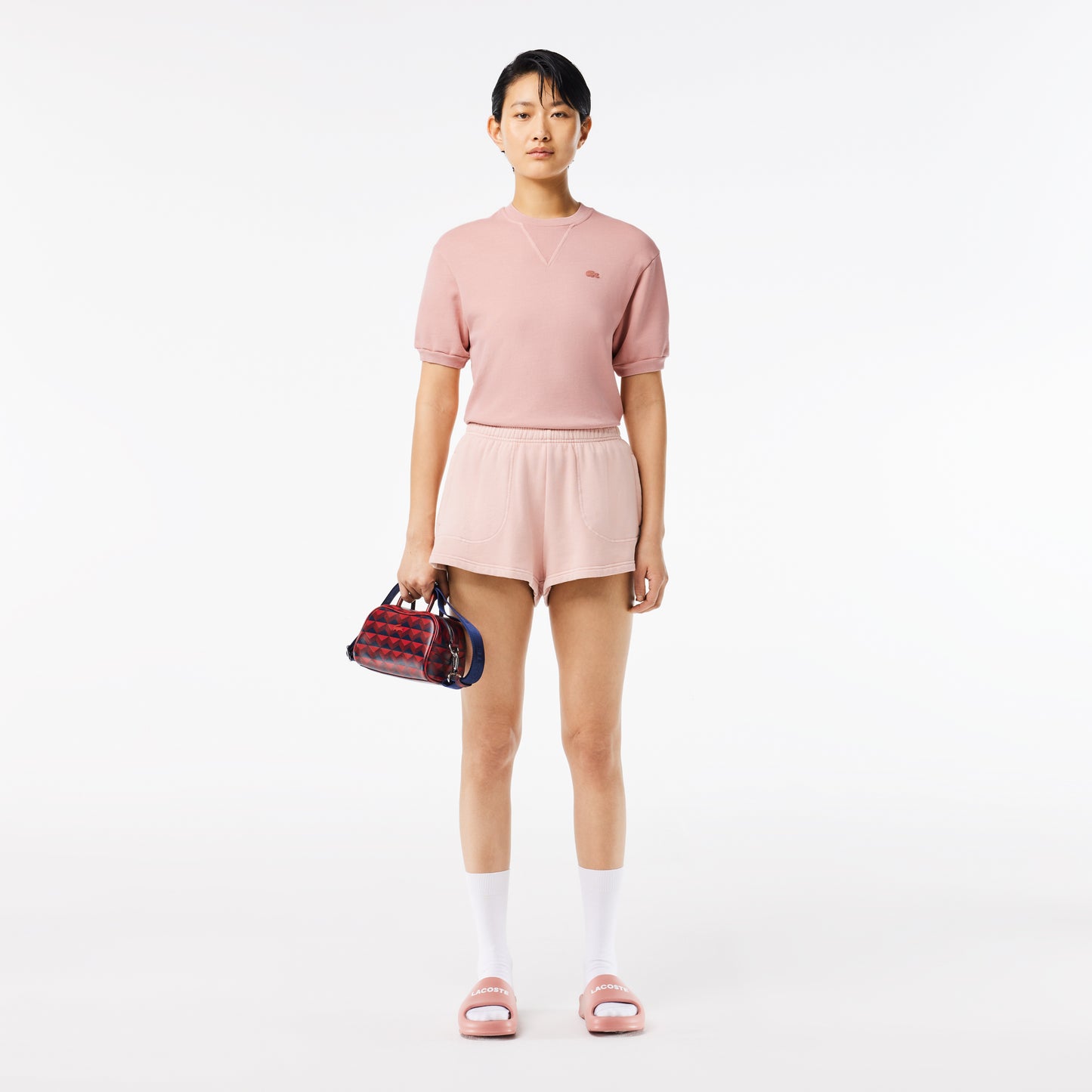 Lacoste Natural Dyed Cotton Fleece T-shirt - Lacoste Apparel THE MIX