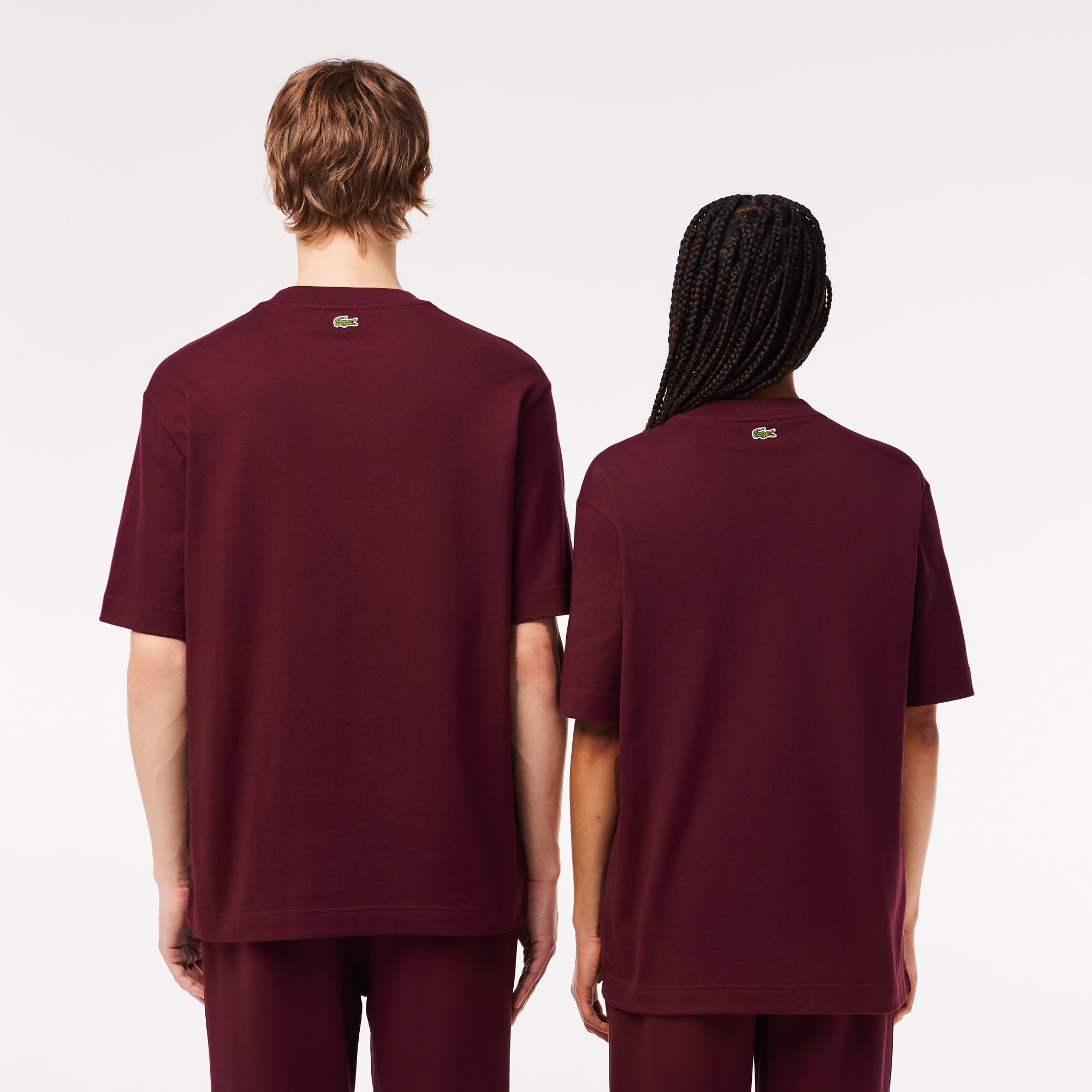 Lacoste Unisex Loose Fit Large Crocodile Organic Cotton T-shirt