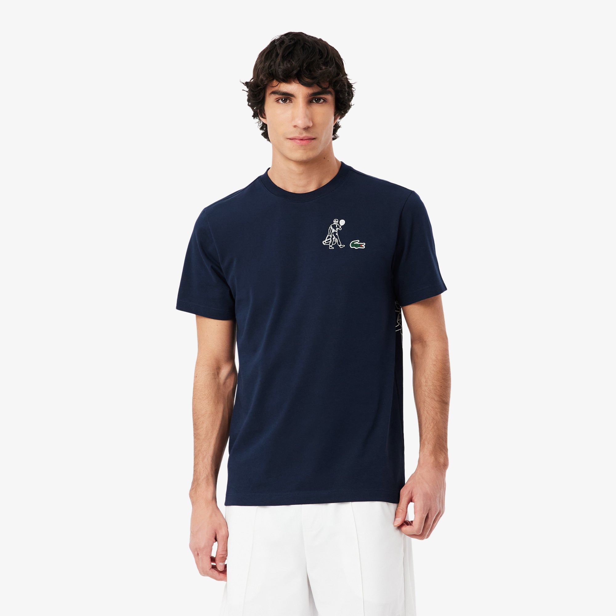 LACOSTE Ultra Dry Printed Tennis T-shirt