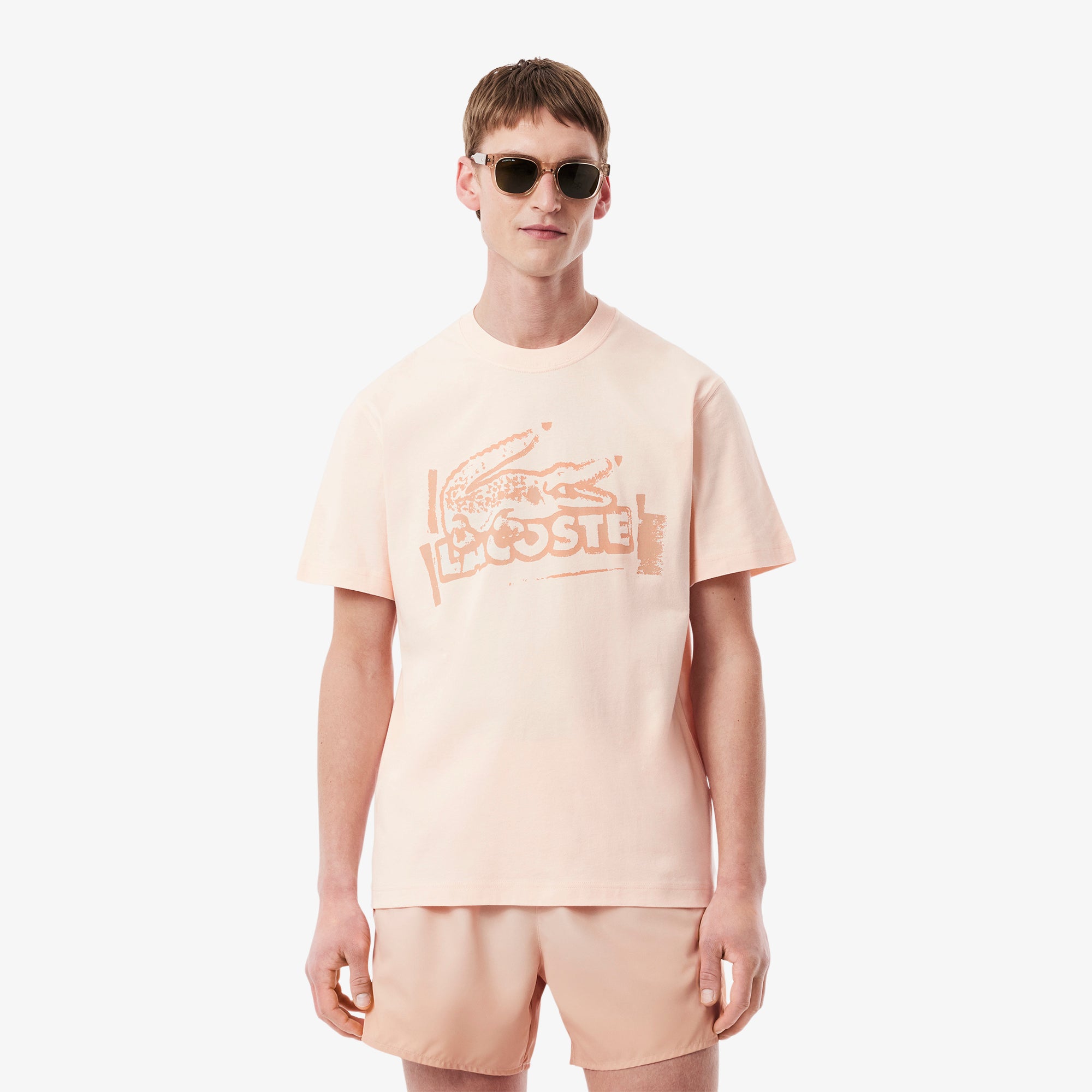 Lacoste Printed Cotton Jersey T-shirt