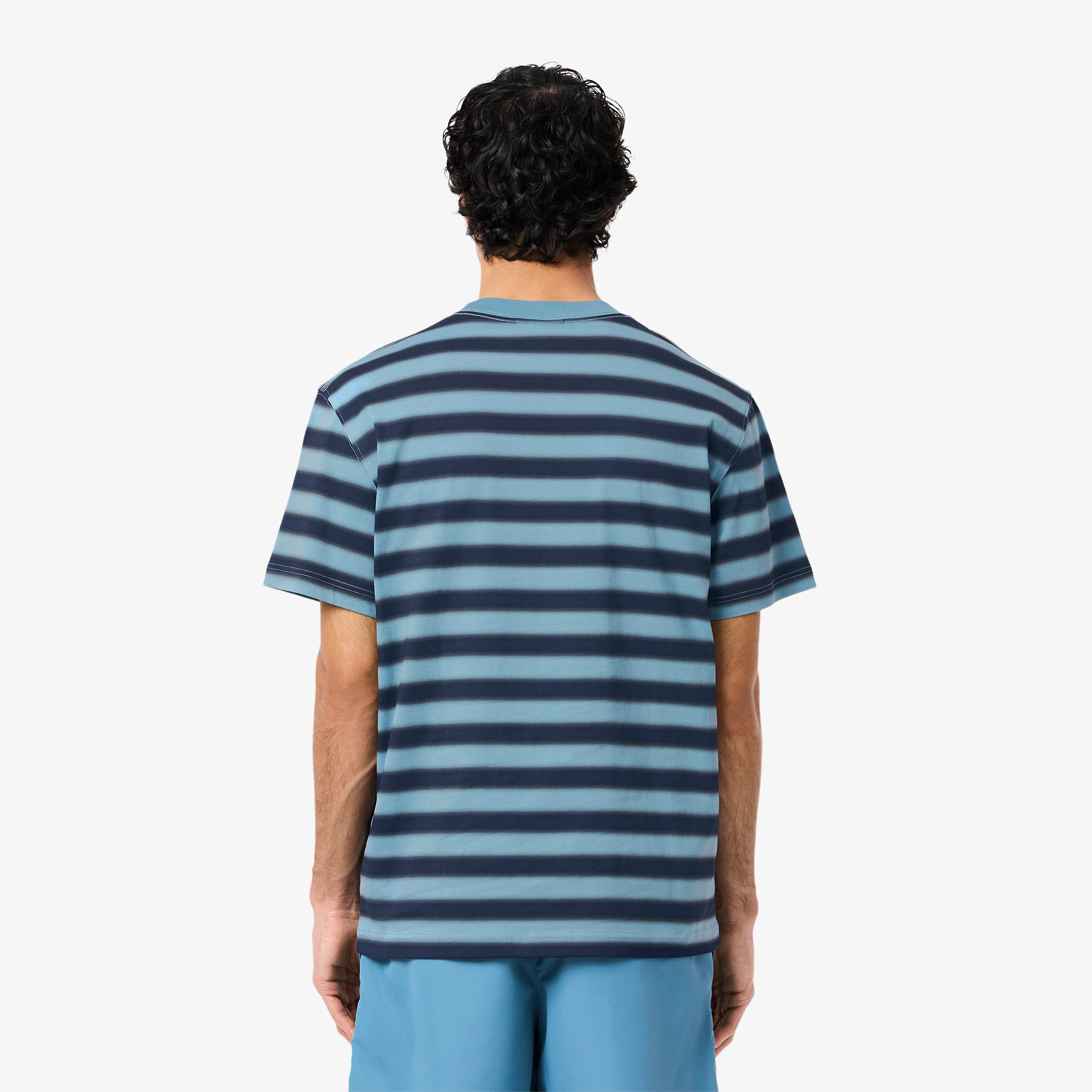 LACOSTE Stripe Print Jersey T-shirt