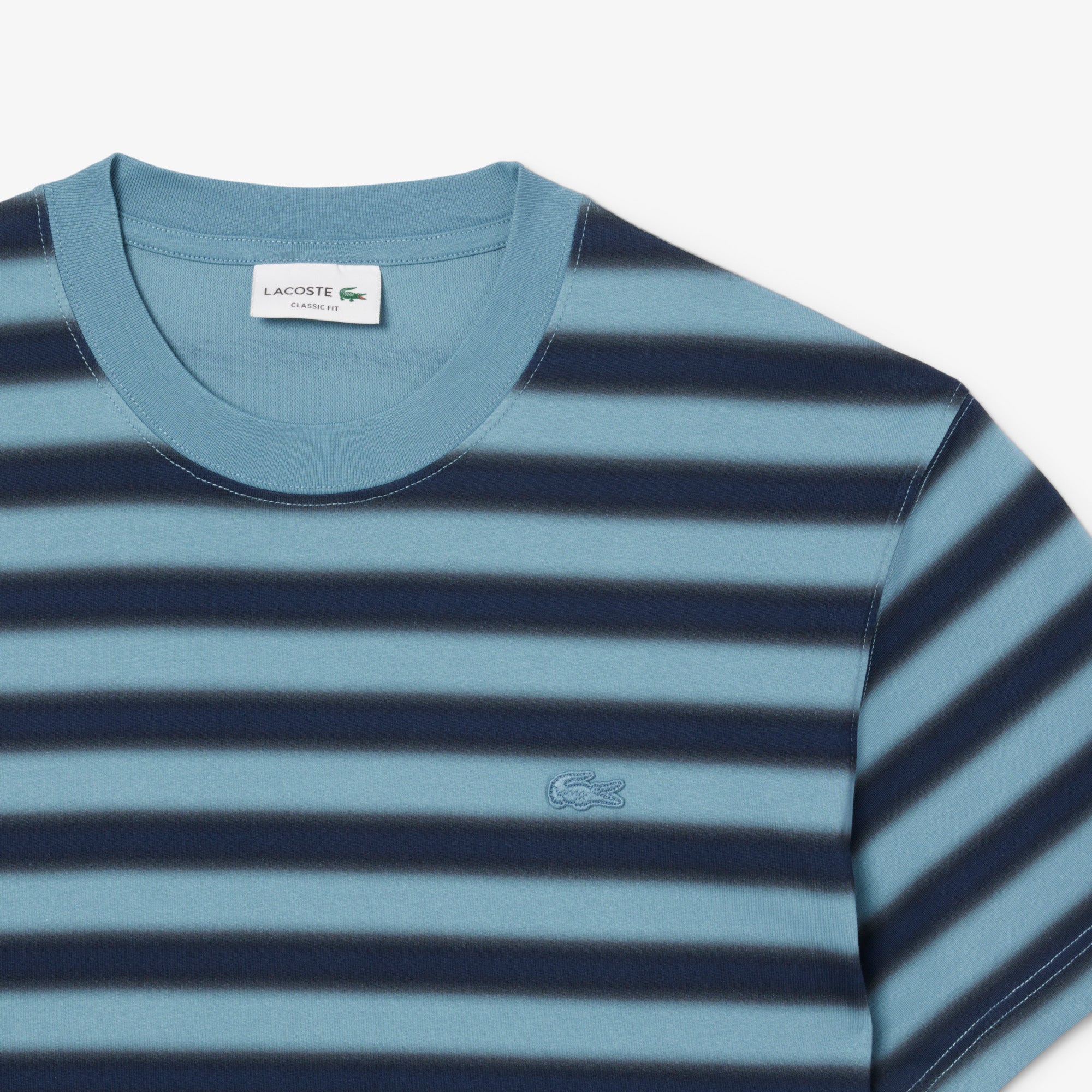 LACOSTE Stripe Print Jersey T-shirt