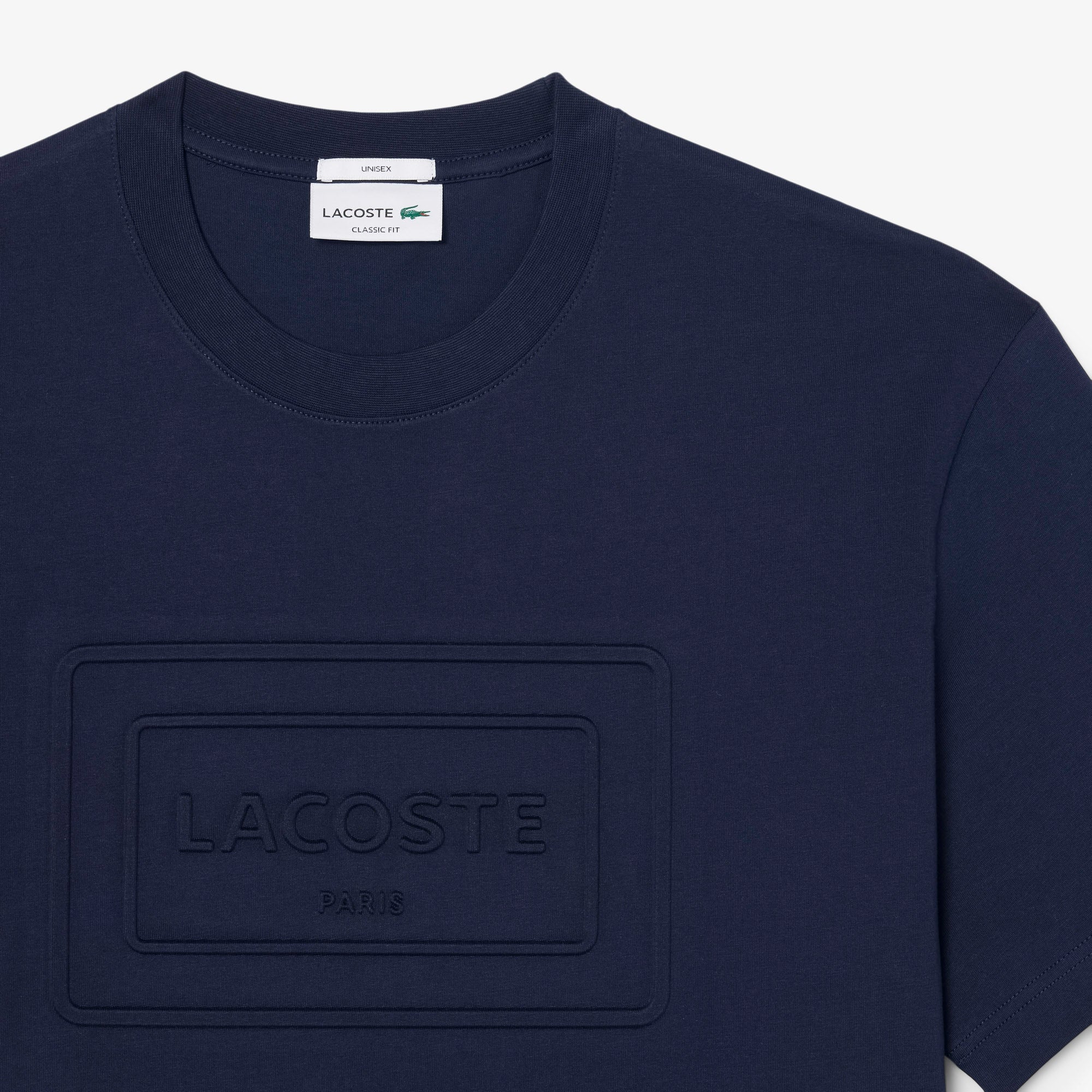 LACOSTE Embossed Branding Cotton T-shirt Unisex