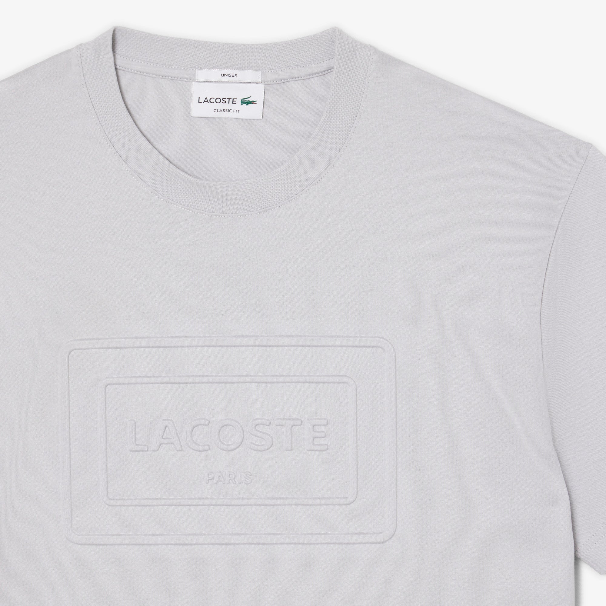 LACOSTE Embossed Branding Cotton T-shirt Unisex