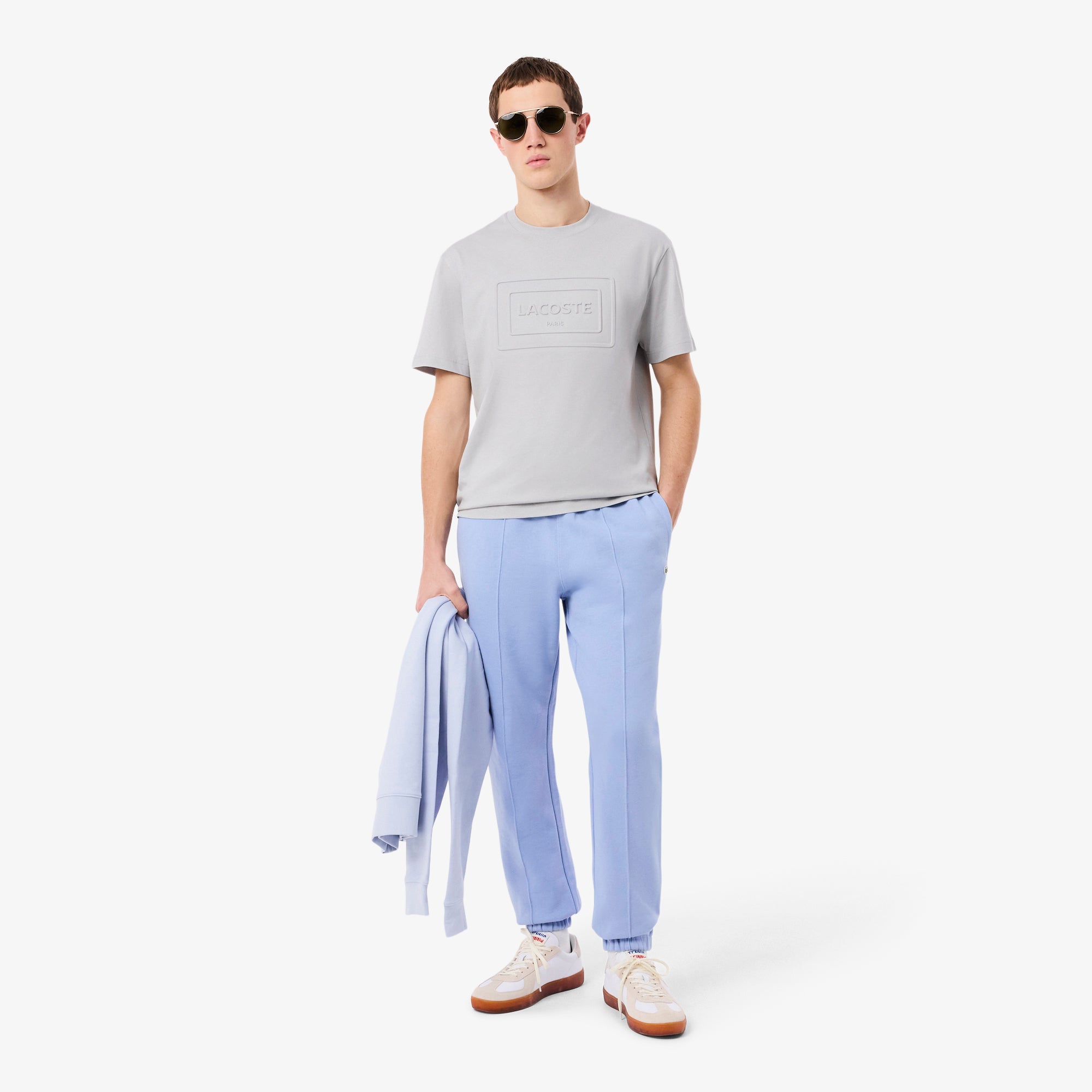 LACOSTE Embossed Branding Cotton T-shirt Unisex