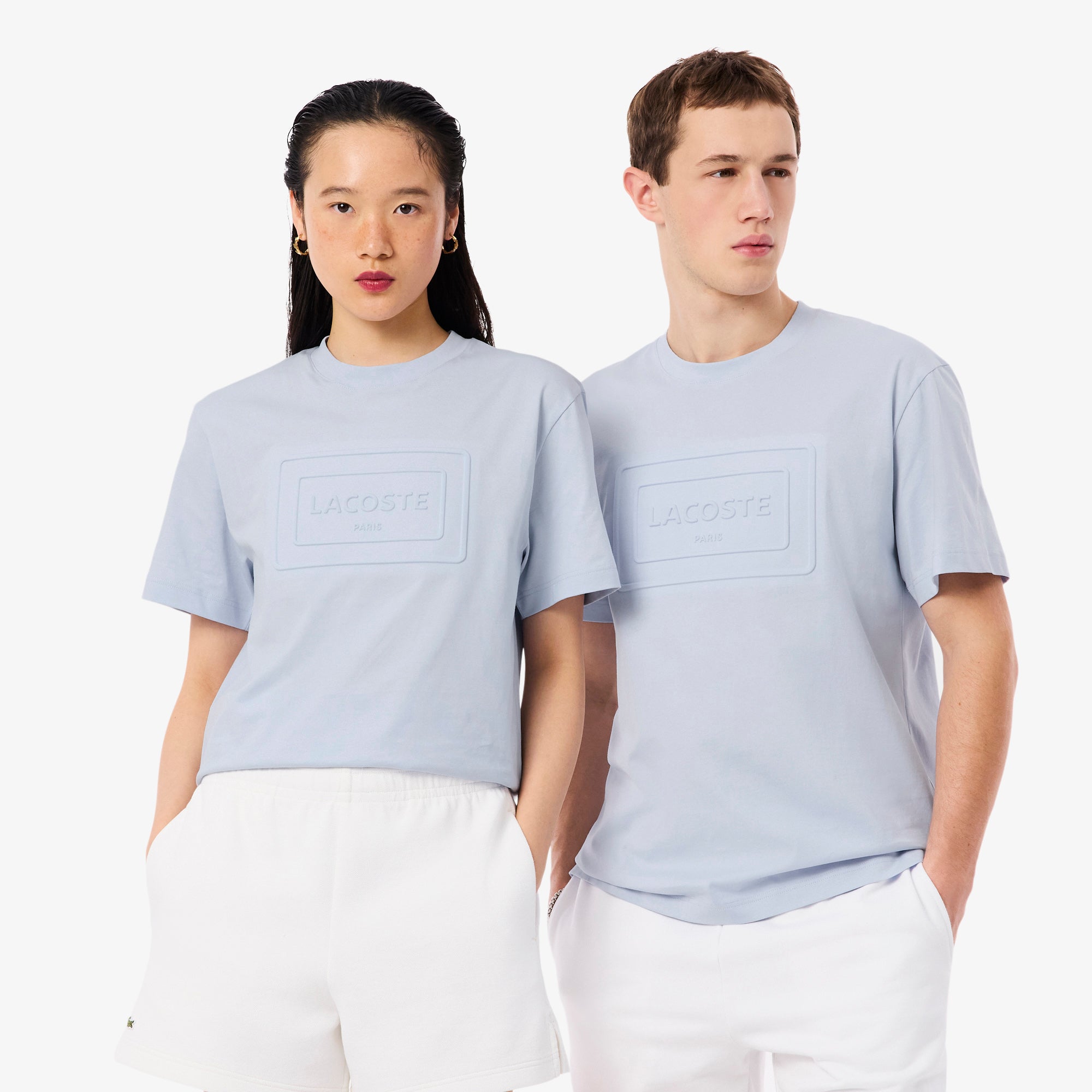 LACOSTE Embossed Branding Cotton T-shirt Unisex