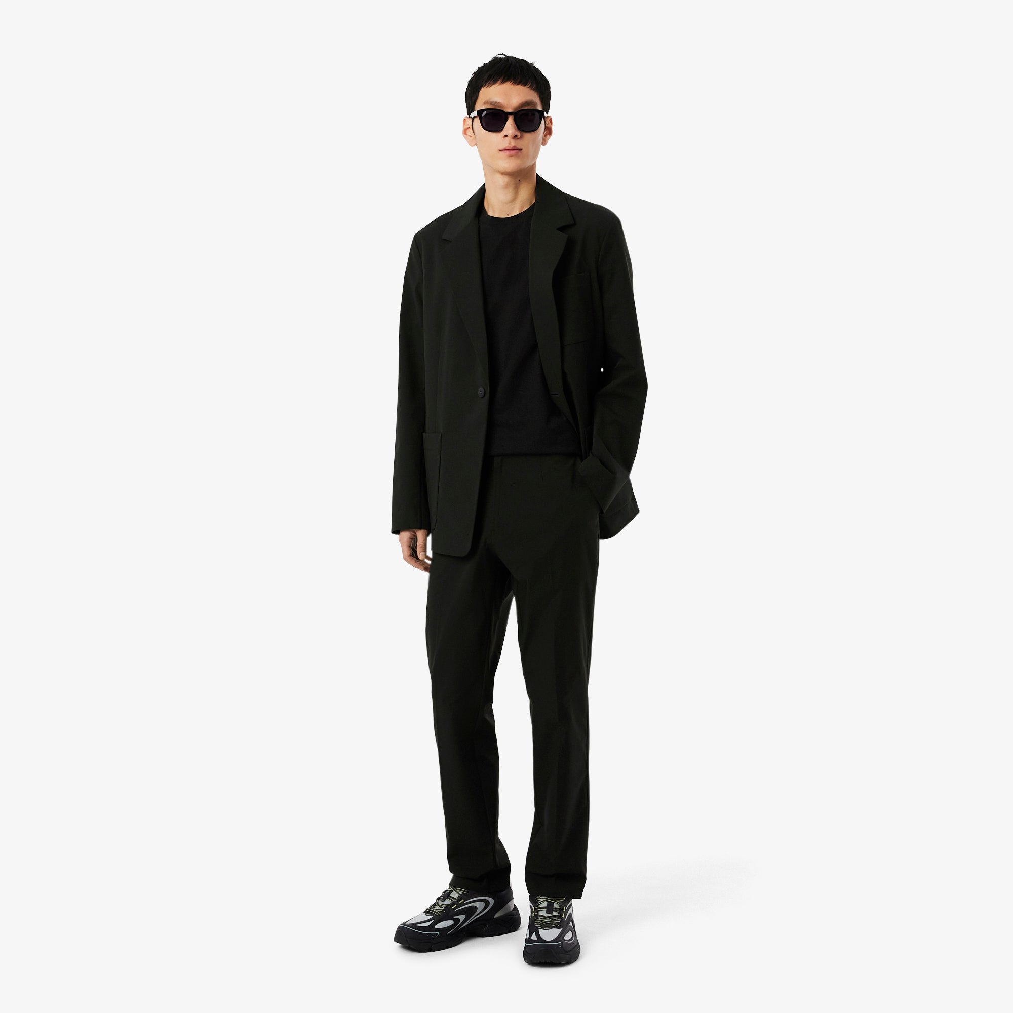 LACOSTE Branded Stripe Band T-Shirt