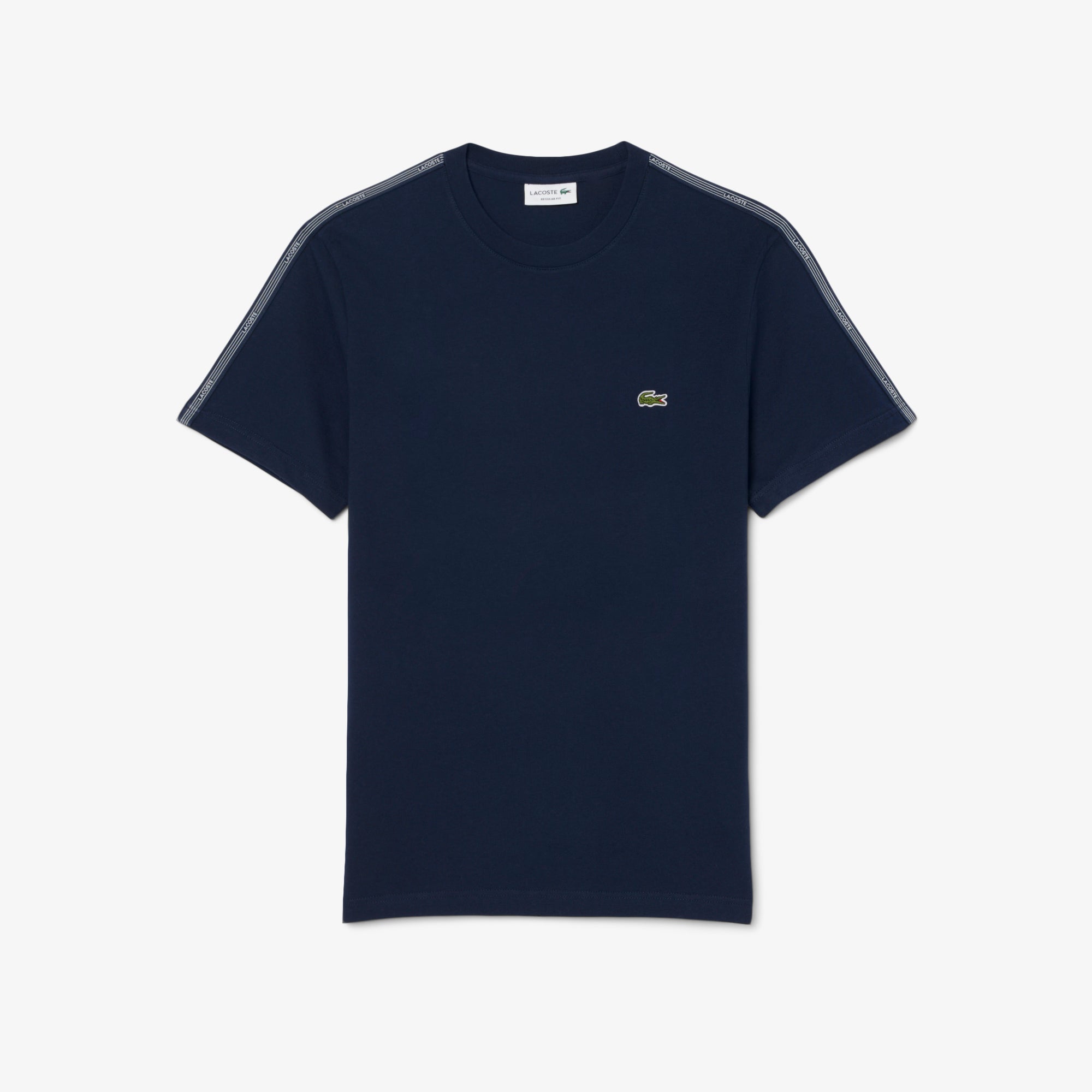 LACOSTE Branded Stripe Band T-Shirt