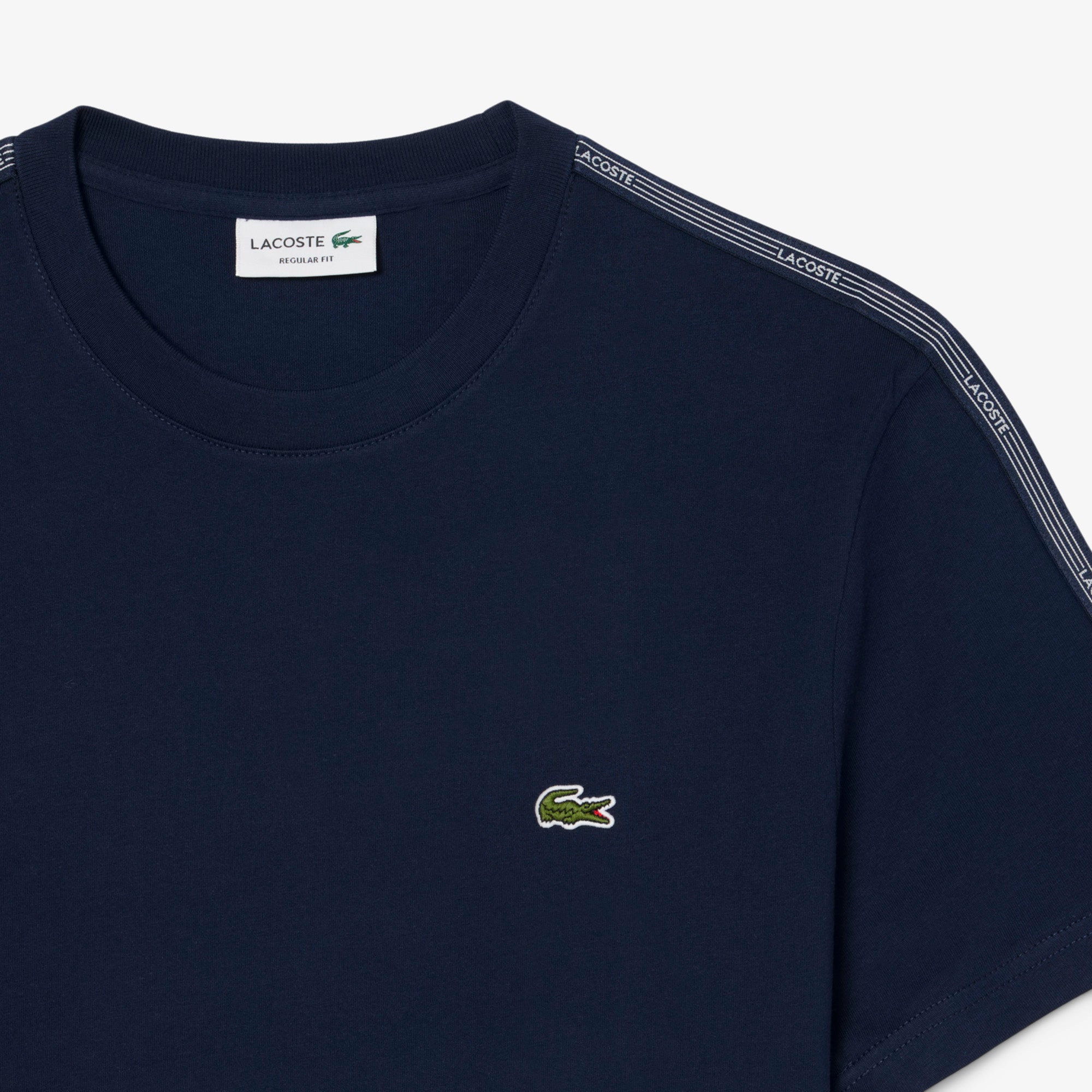 LACOSTE Branded Stripe Band T-Shirt