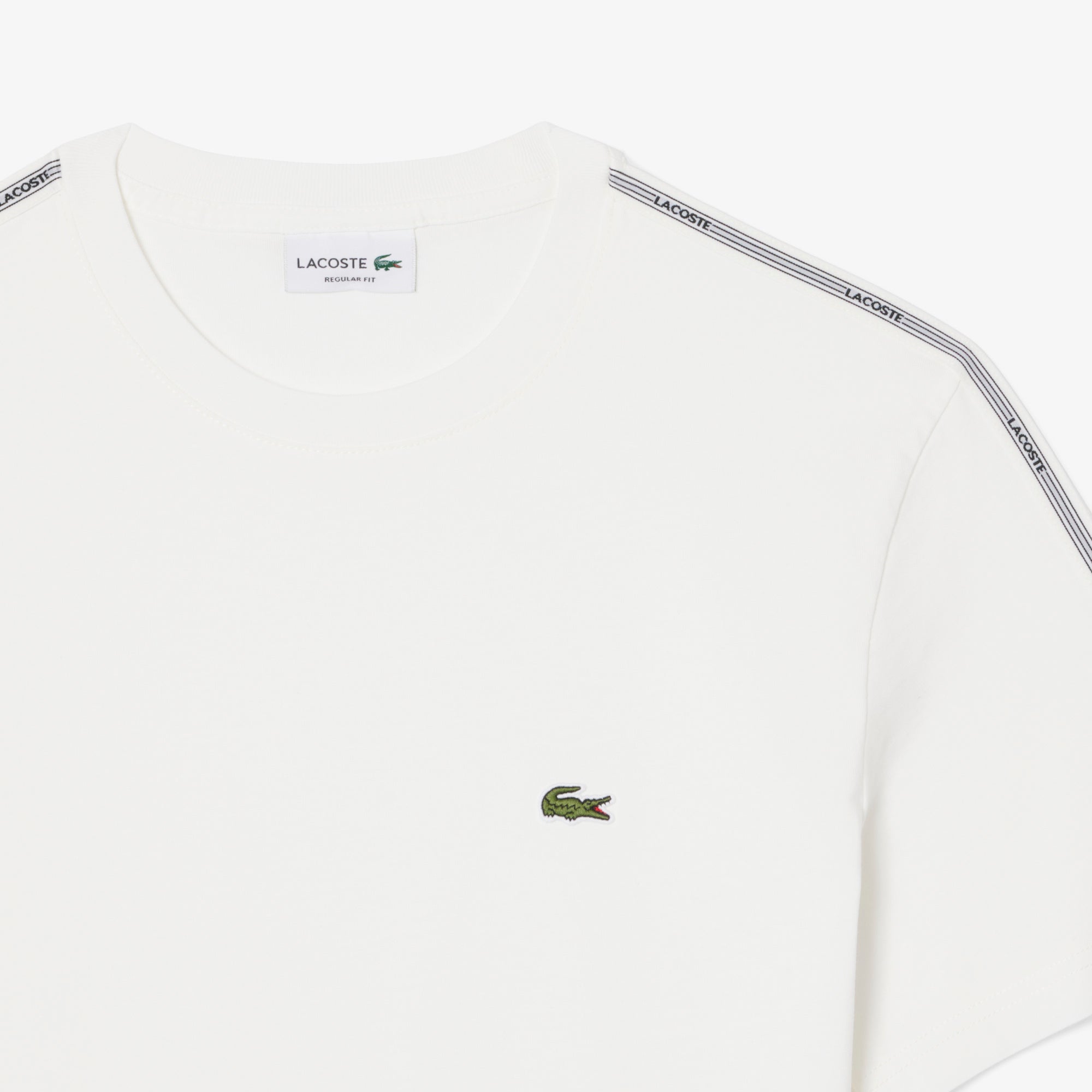 LACOSTE Branded Stripe Band T-Shirt