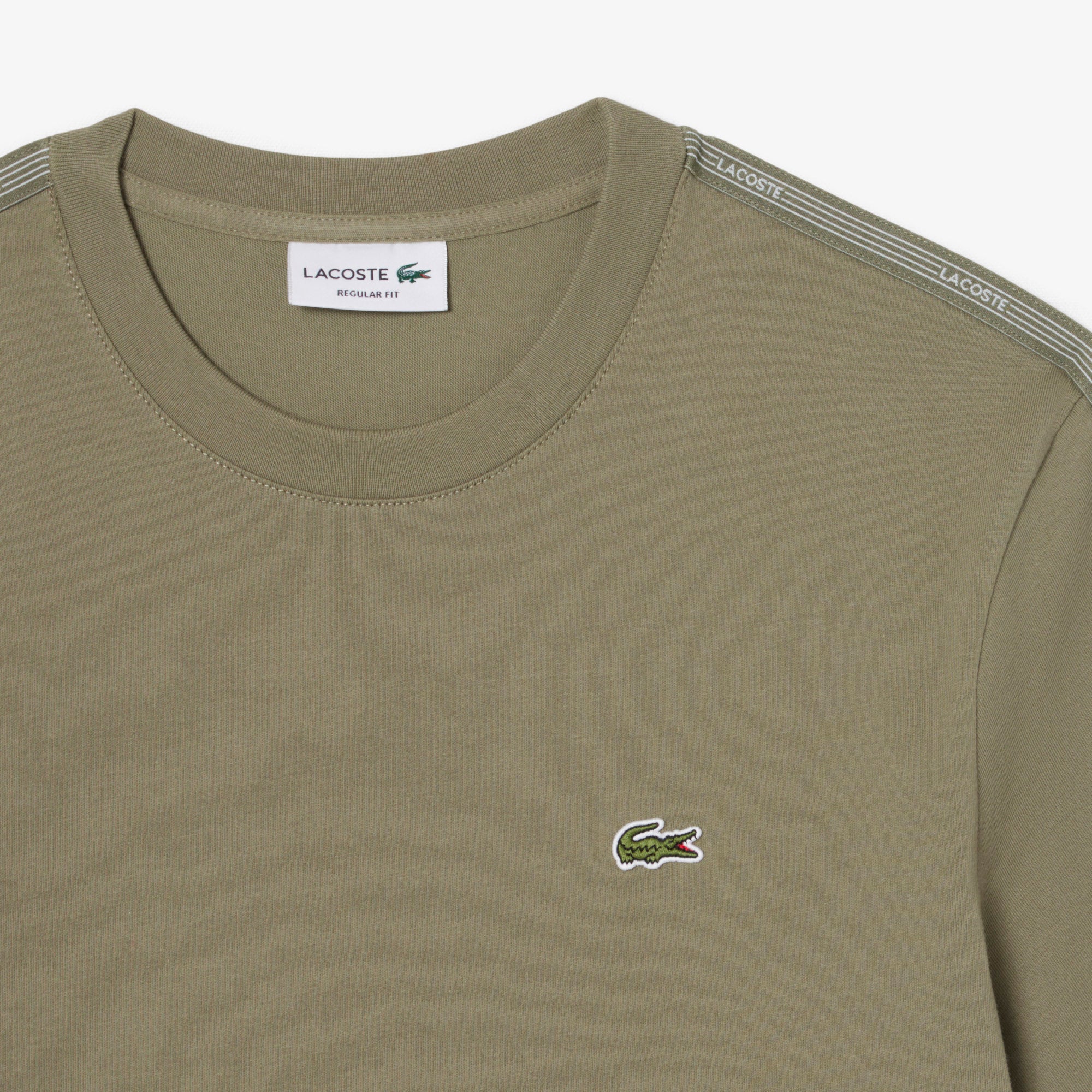 LACOSTE Branded Stripe Band T-Shirt
