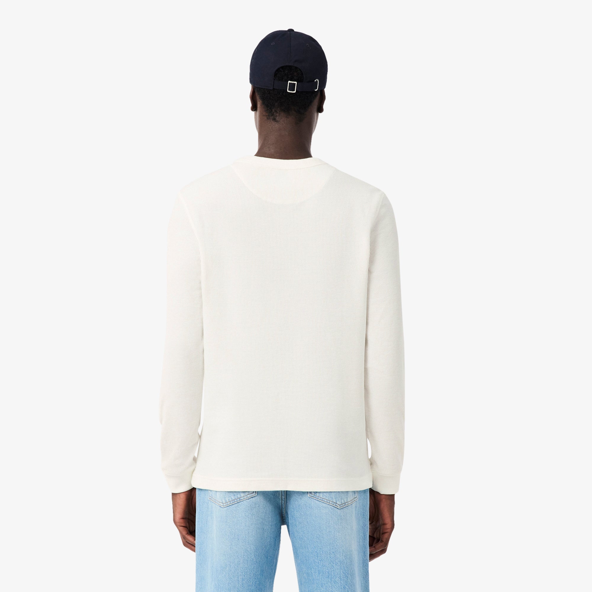 LACOSTE Waffle Knit Henley T-shirt