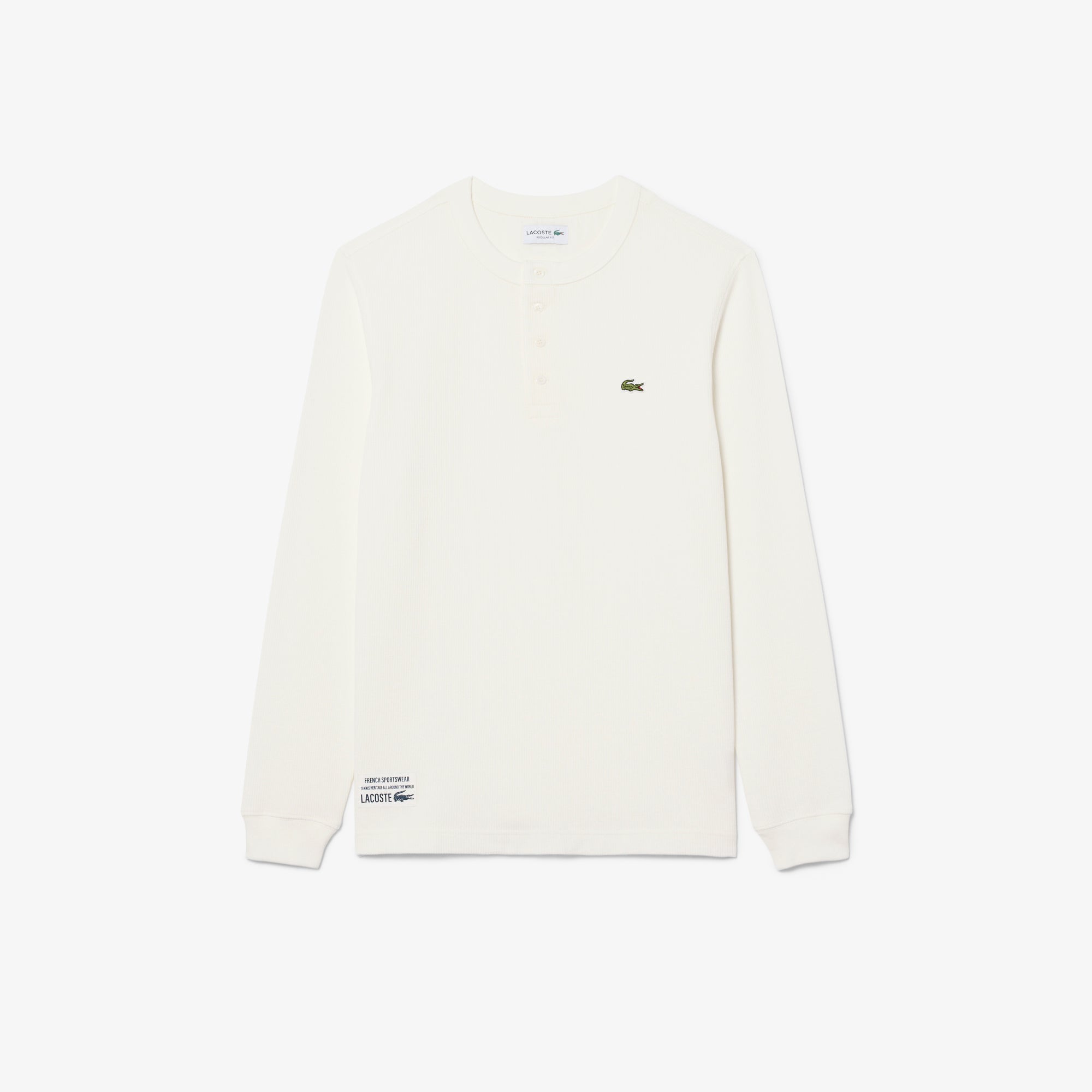 LACOSTE Waffle Knit Henley T-shirt