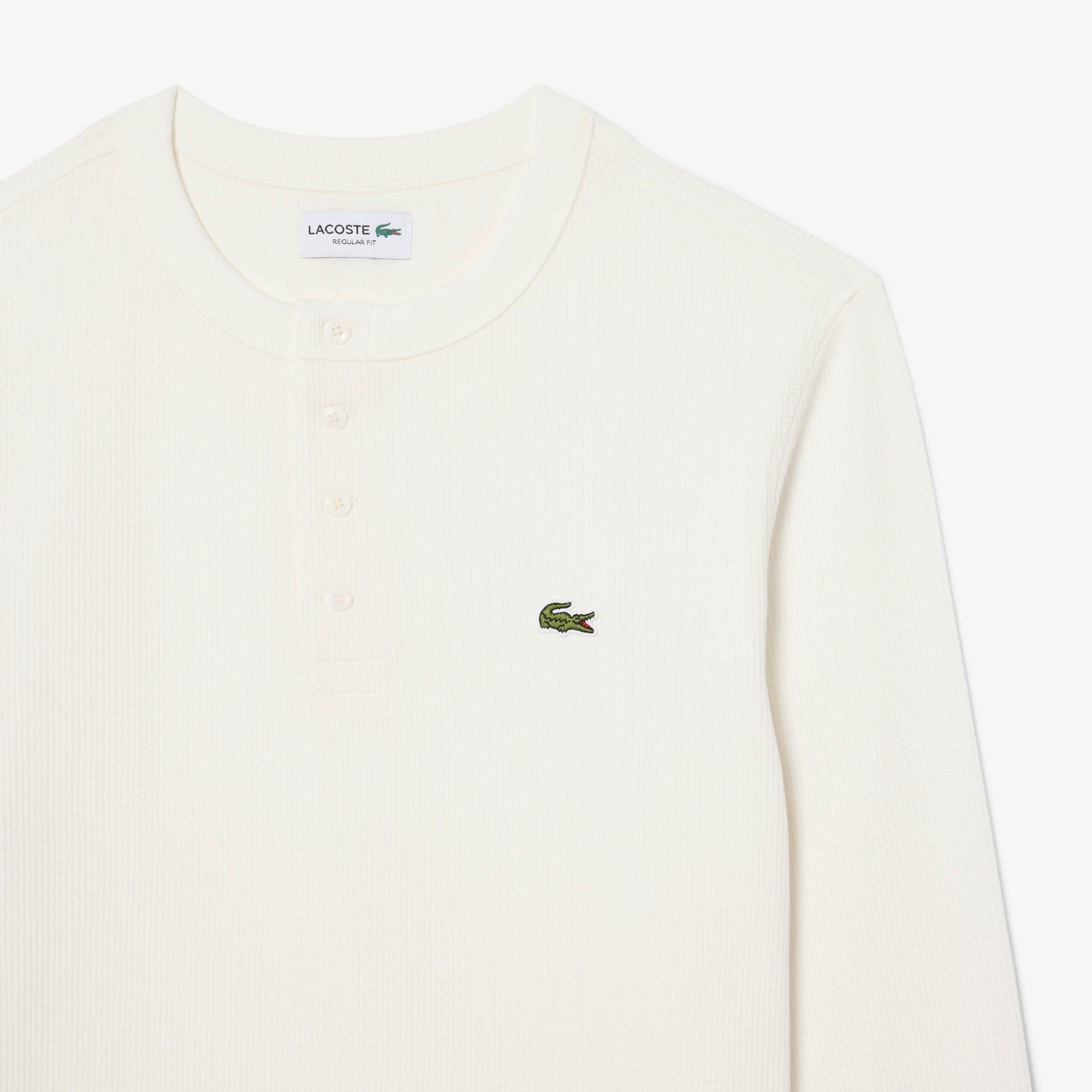 LACOSTE Waffle Knit Henley T-shirt