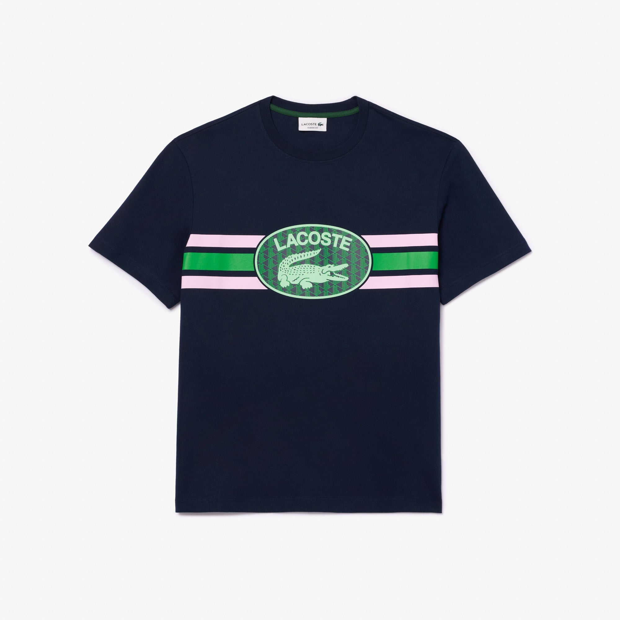 Lacoste Monogram Print Regular Fit Cotton T-shirt