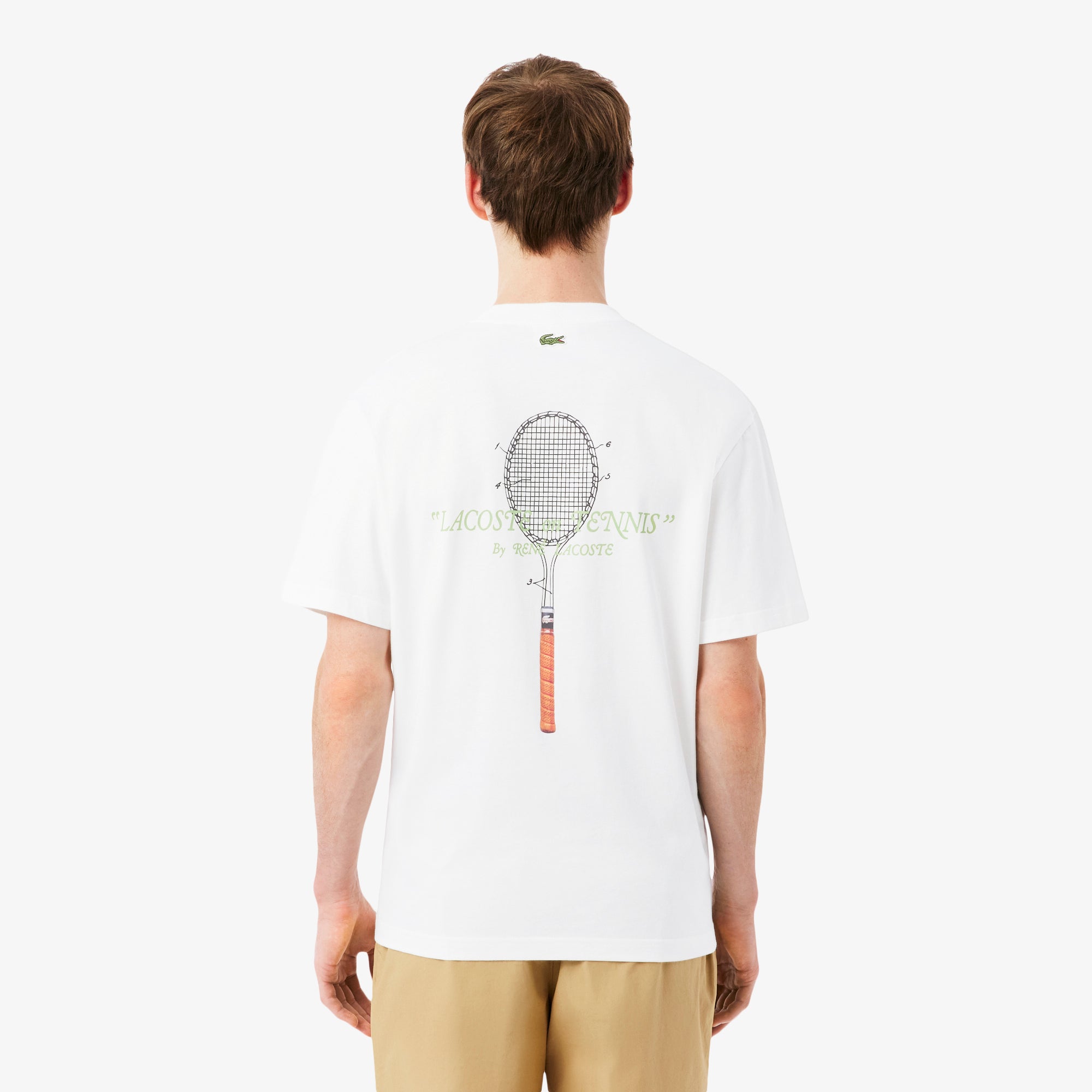 LACOSTE Embroidered Cotton T-shirt