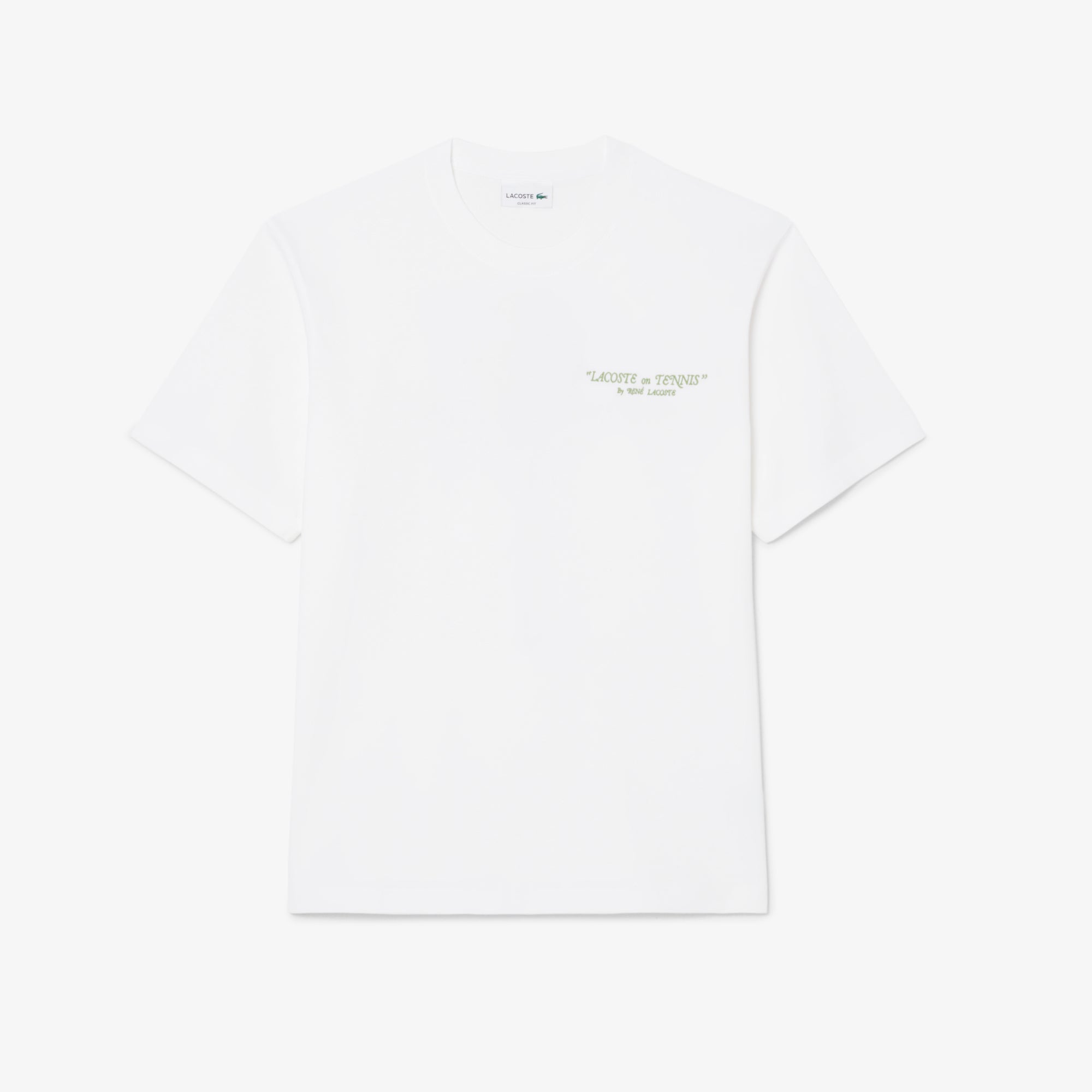 LACOSTE Embroidered Cotton T-shirt