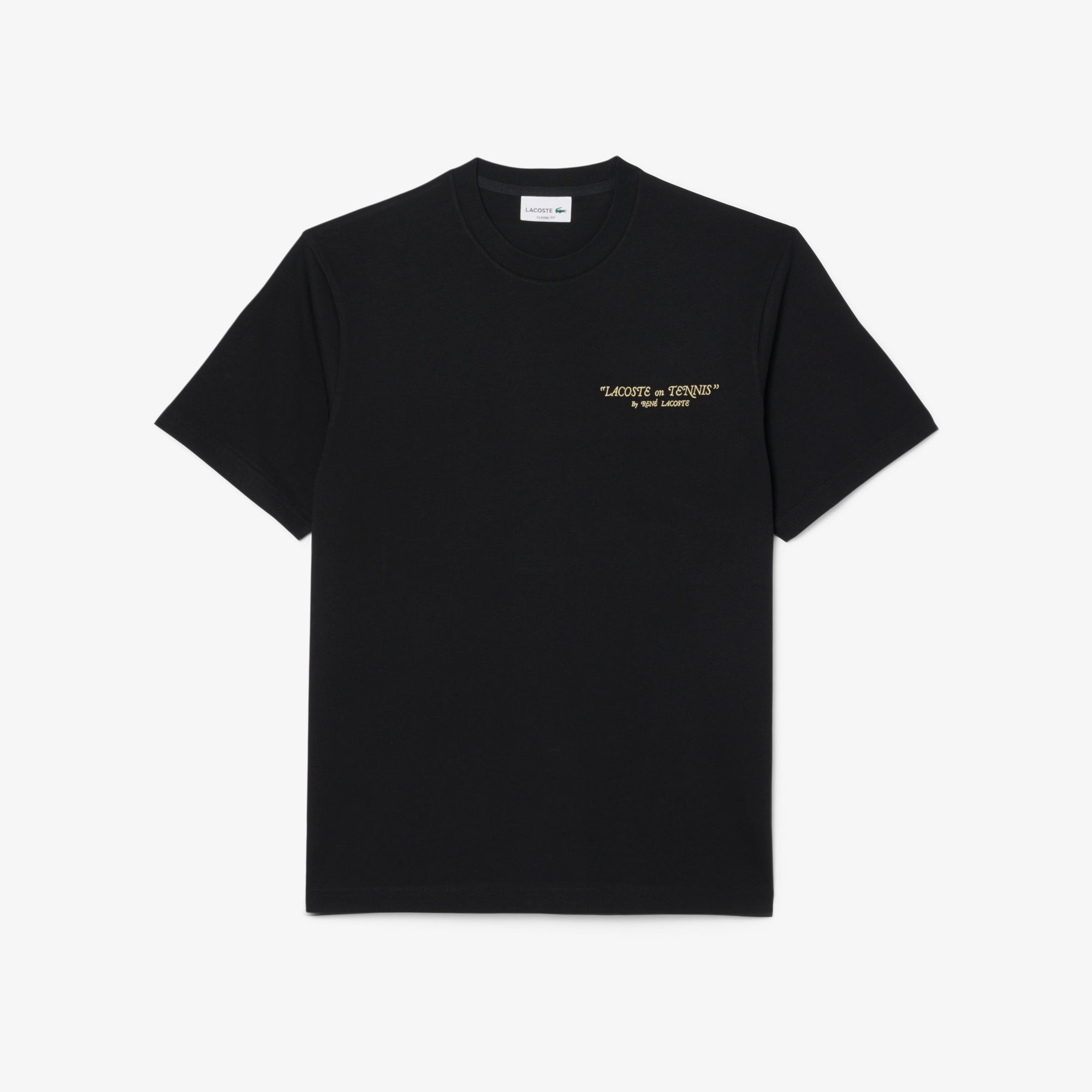 LACOSTE Embroidered Cotton T-shirt