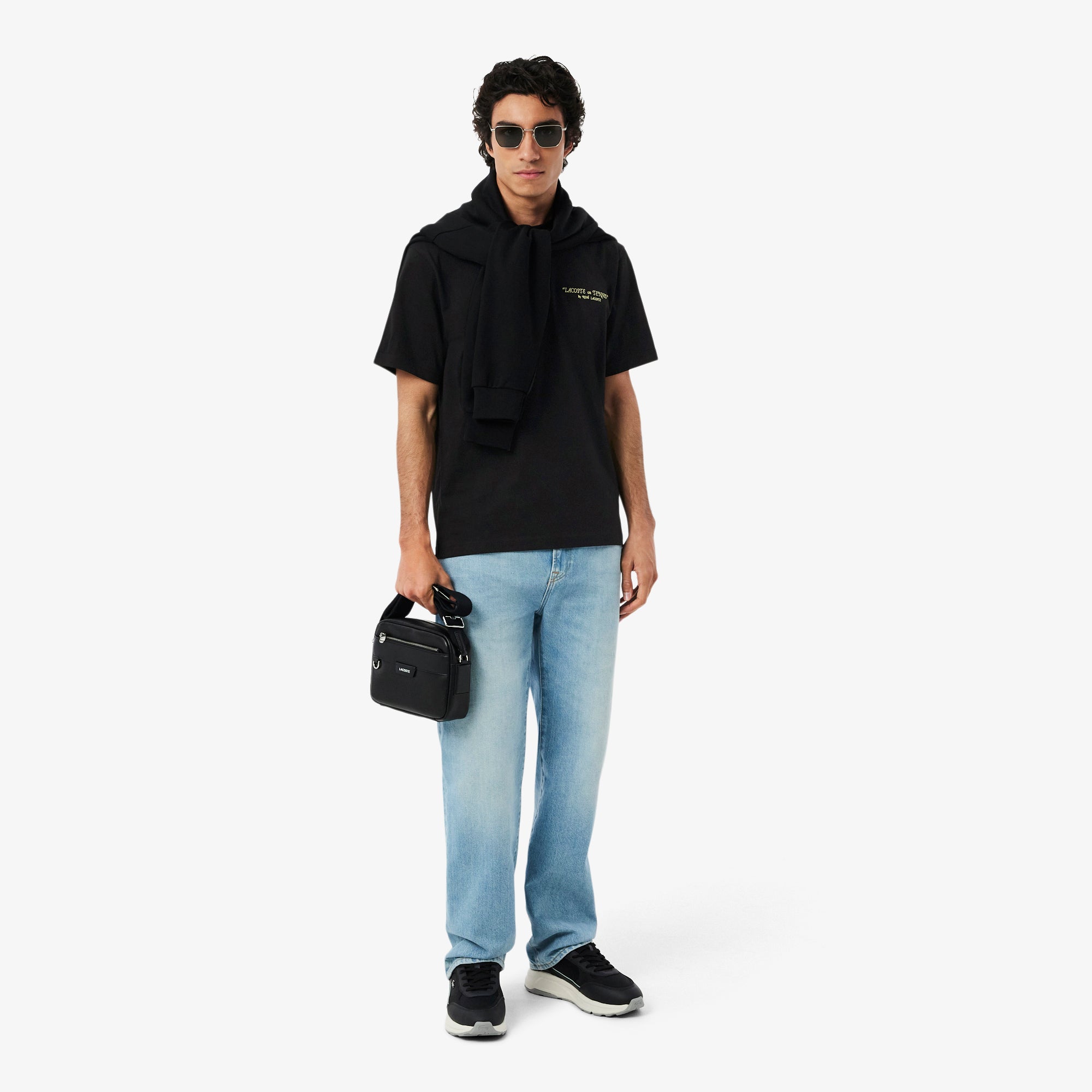 LACOSTE Embroidered Cotton T-shirt