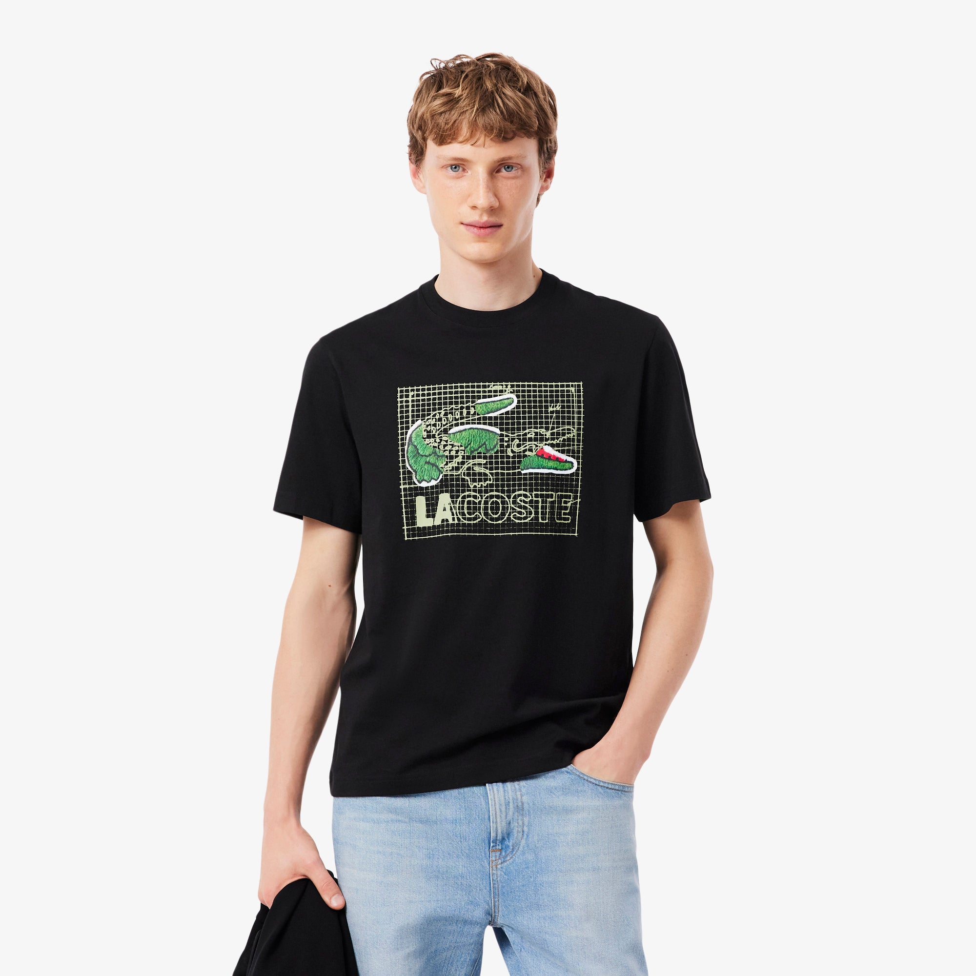 LACOSTE Printed Cotton T-shirt