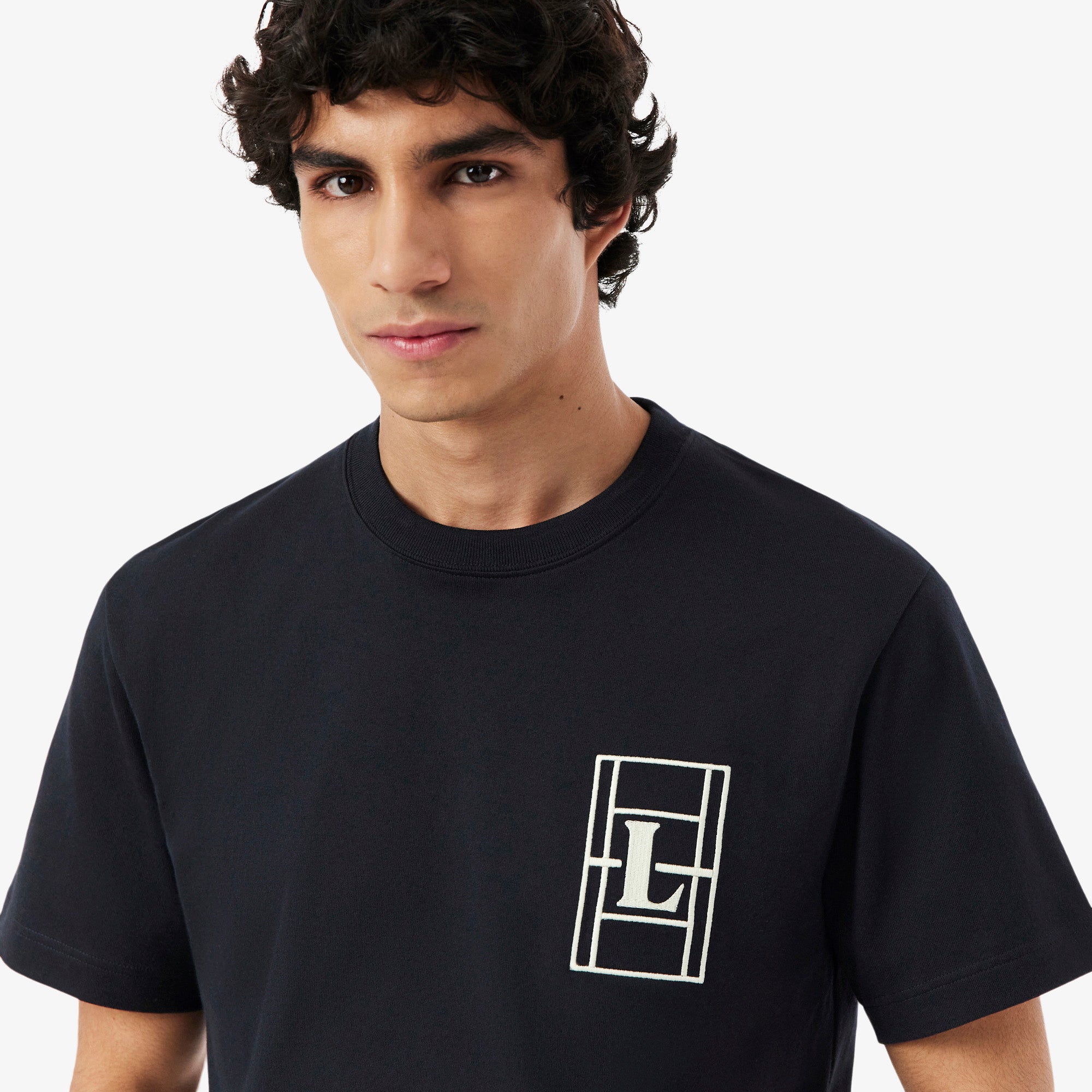 LACOSTE Embroidered Heavy Jersey T-shirt