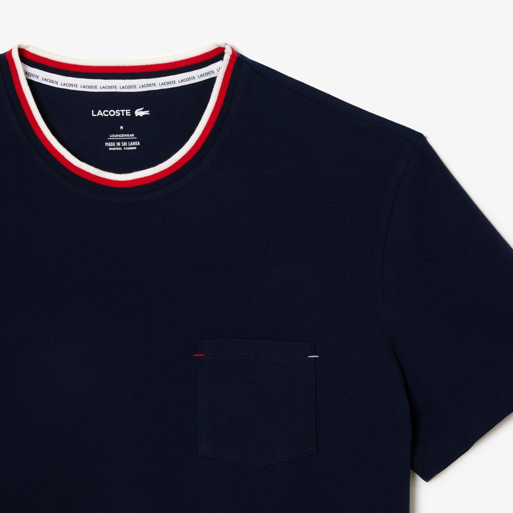 Lacoste Contrast Neck Loungewear Top